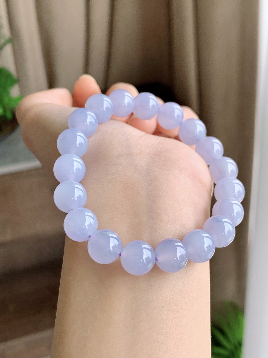 【珠子】冰手串圆珠子手串【说明】缅料 性比高  【尺寸】10mm【重量】33克【】不议