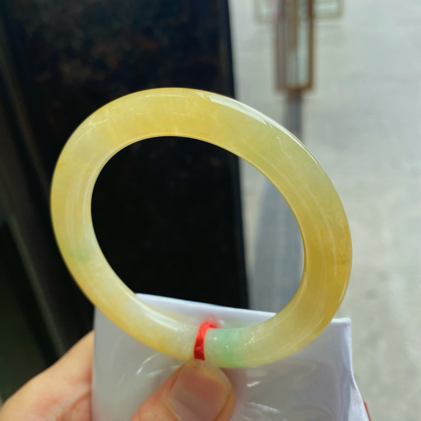 圈口54-9.2-9.6     【蜜糖黄圆条手镯】圈口54  55可戴