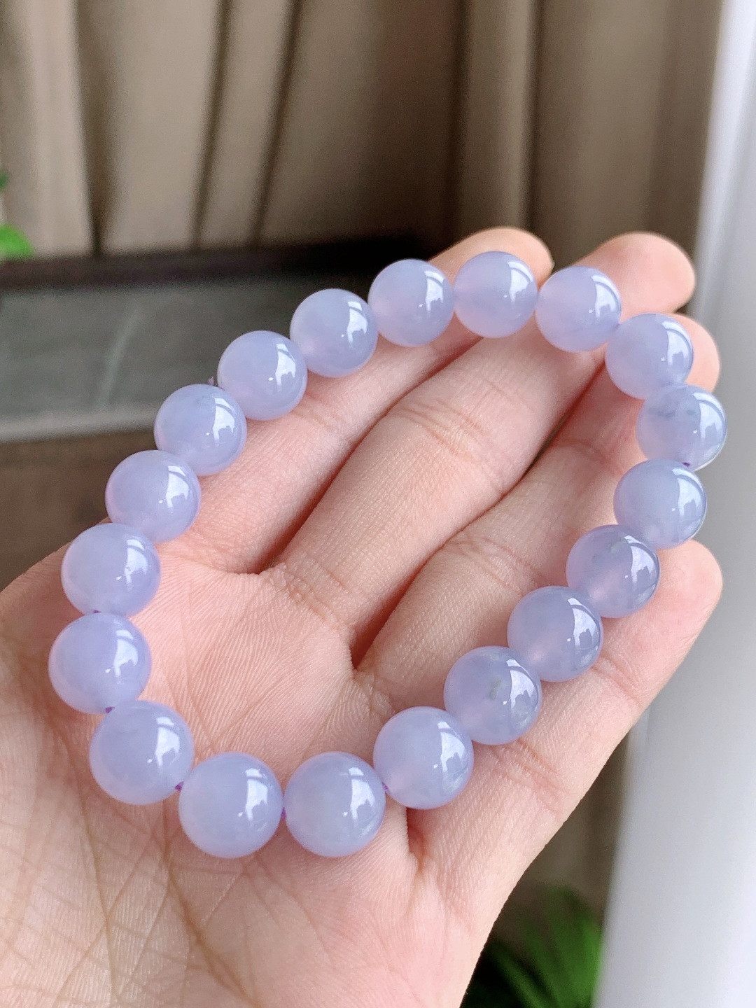 【珠子】冰手串圆珠子手串【说明】缅料 性比高  【尺寸】10mm【重量】33克【】不议