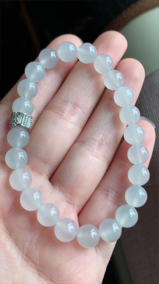 ️翡翠精品，珠链手串，冰种，尺寸8 x522