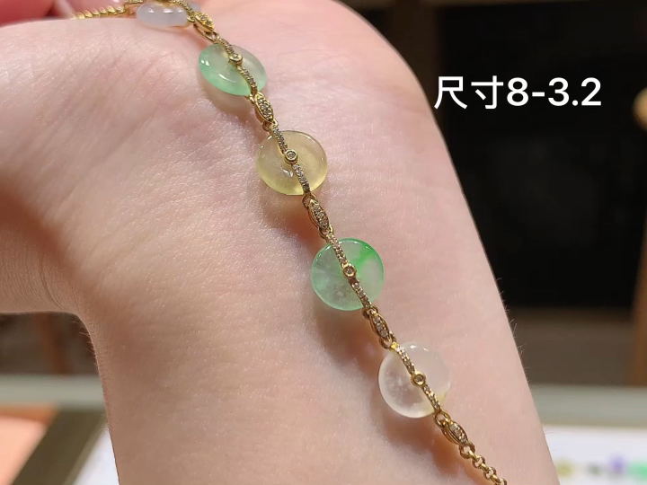 ️多彩手链 ,尺寸，8-3.2