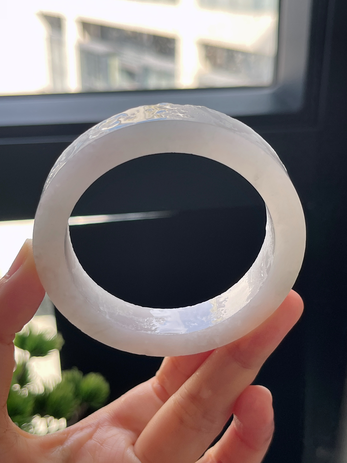 翡翠镯饼，⭕️正圈最大做54，最小做53.8