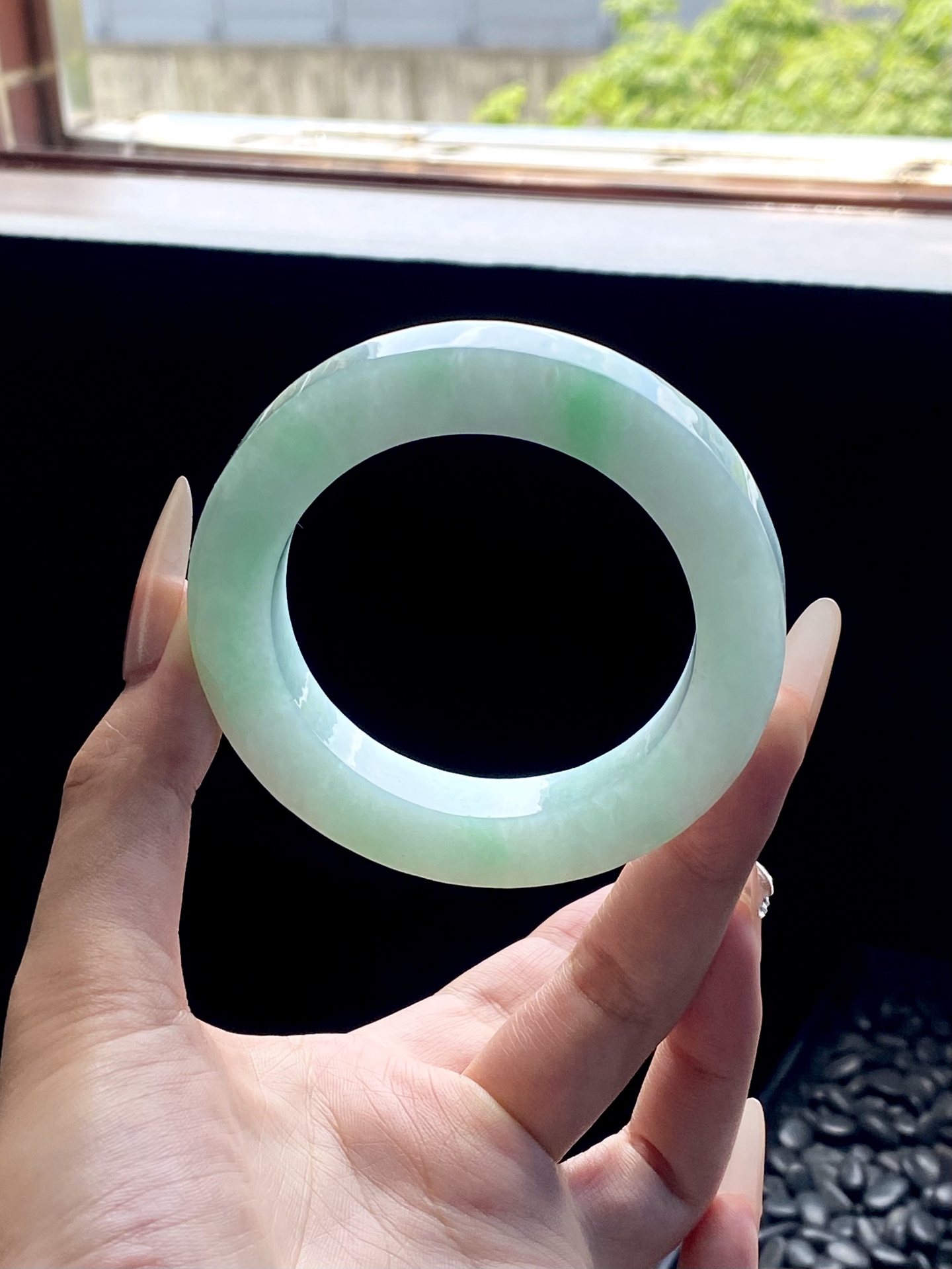 果绿飘绿圆条镯胚 A69-25 ⭕️79.5-56.5-11-11.5 可做57～58圆条