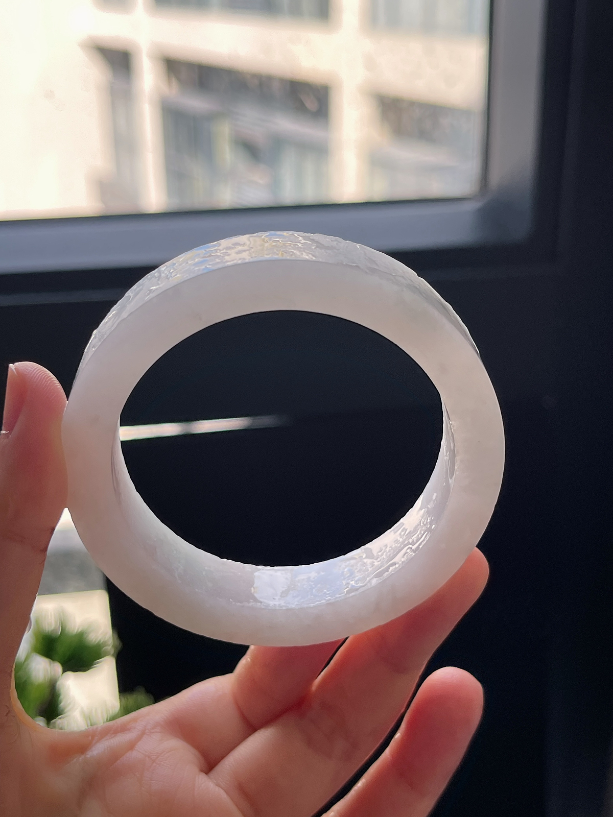 翡翠镯饼，⭕️正圈最大做54，最小做53.8