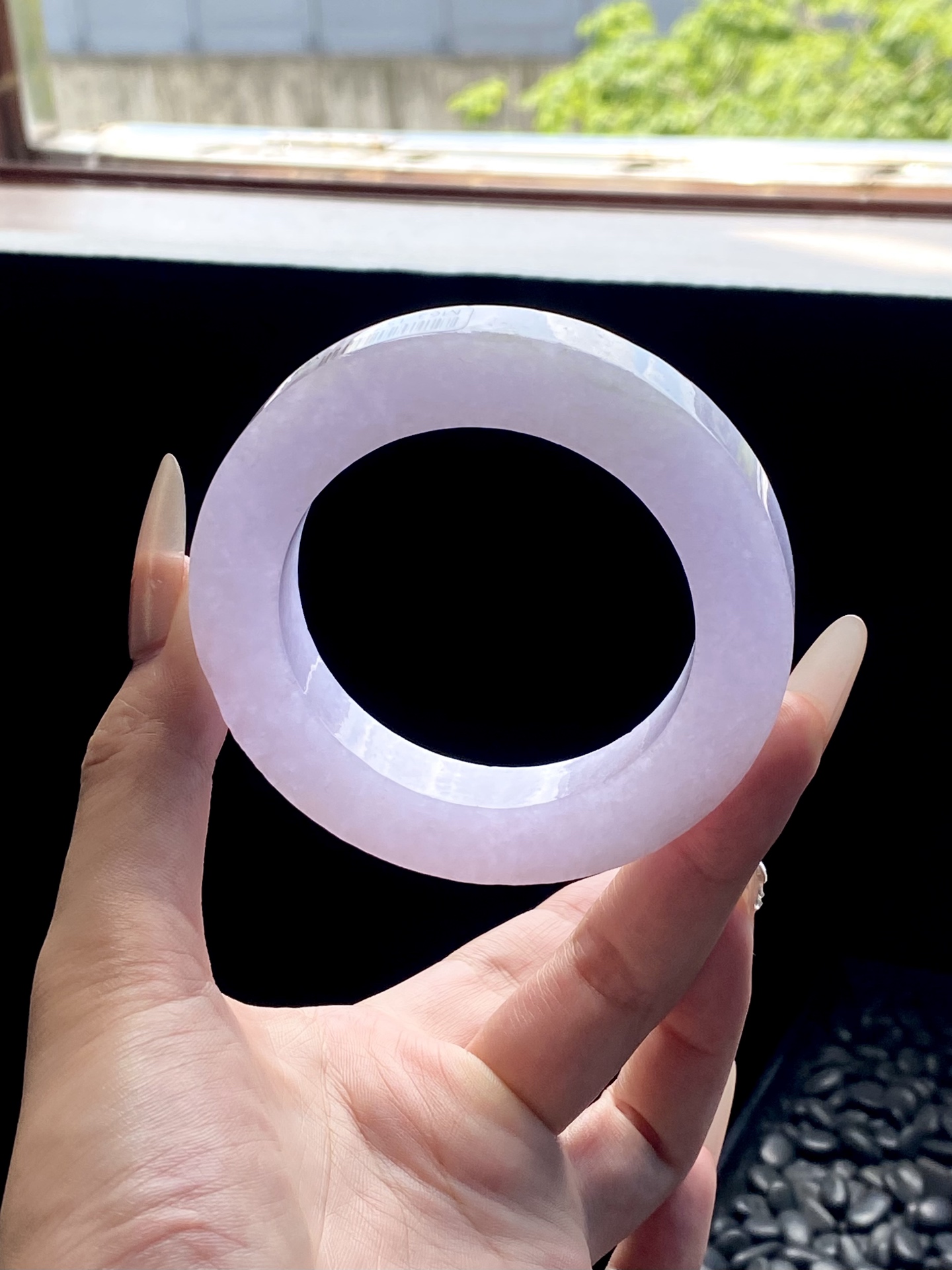 粉仙女紫圆条镯胚 M63-157 ⭕️81-56-12-12.5 可做56～58圆条/56～63泥鳅