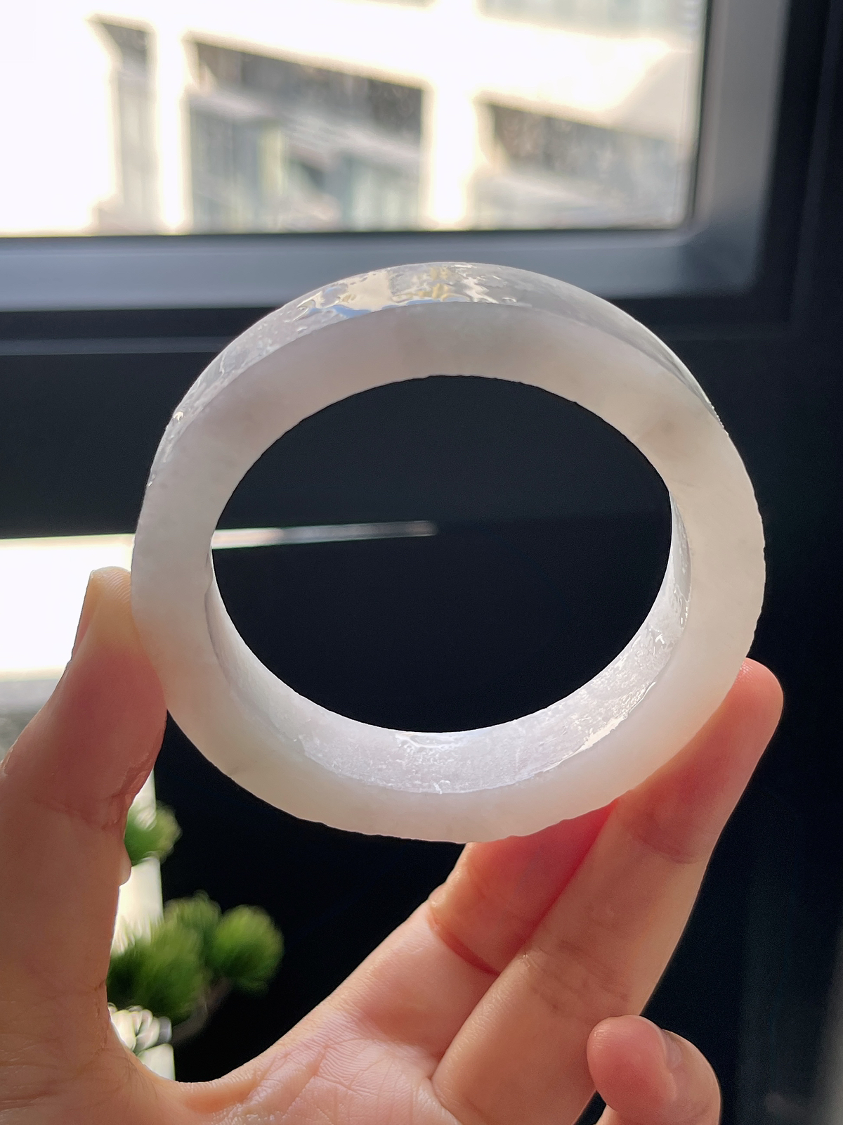 翡翠镯饼，⭕️正圈最大做54，最小做53.8