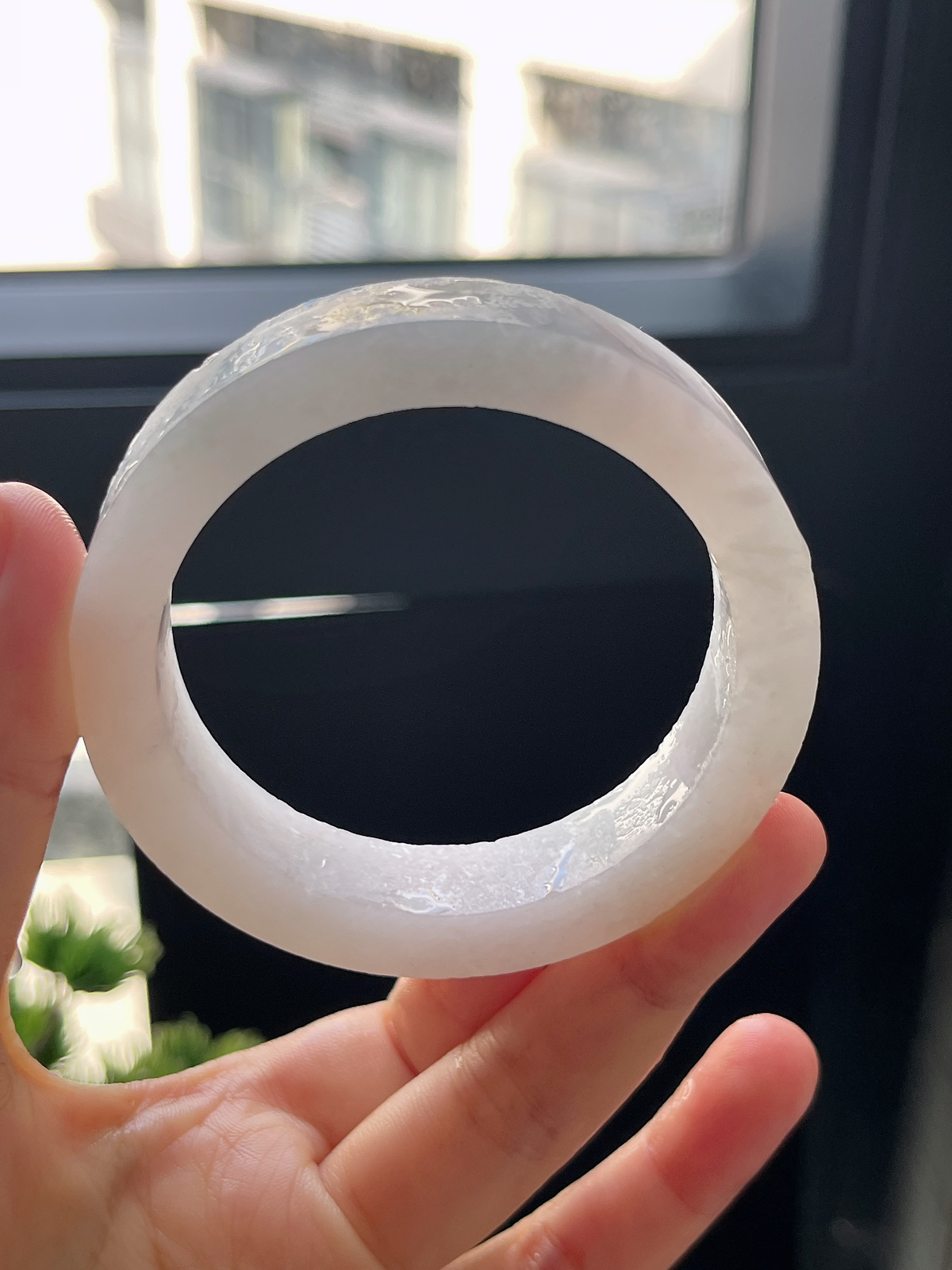 翡翠镯饼，⭕️正圈最大做54，最小做53.8