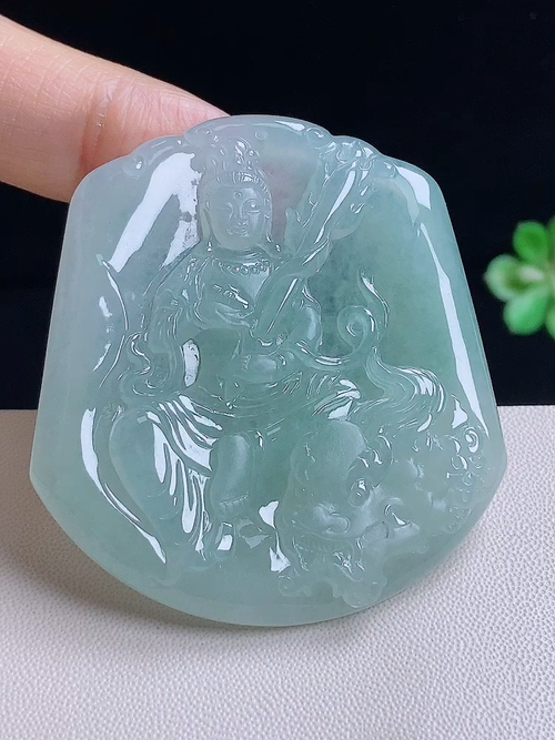 文殊菩萨，无裂，尺寸53.3/48/5.2/编号186y  23
