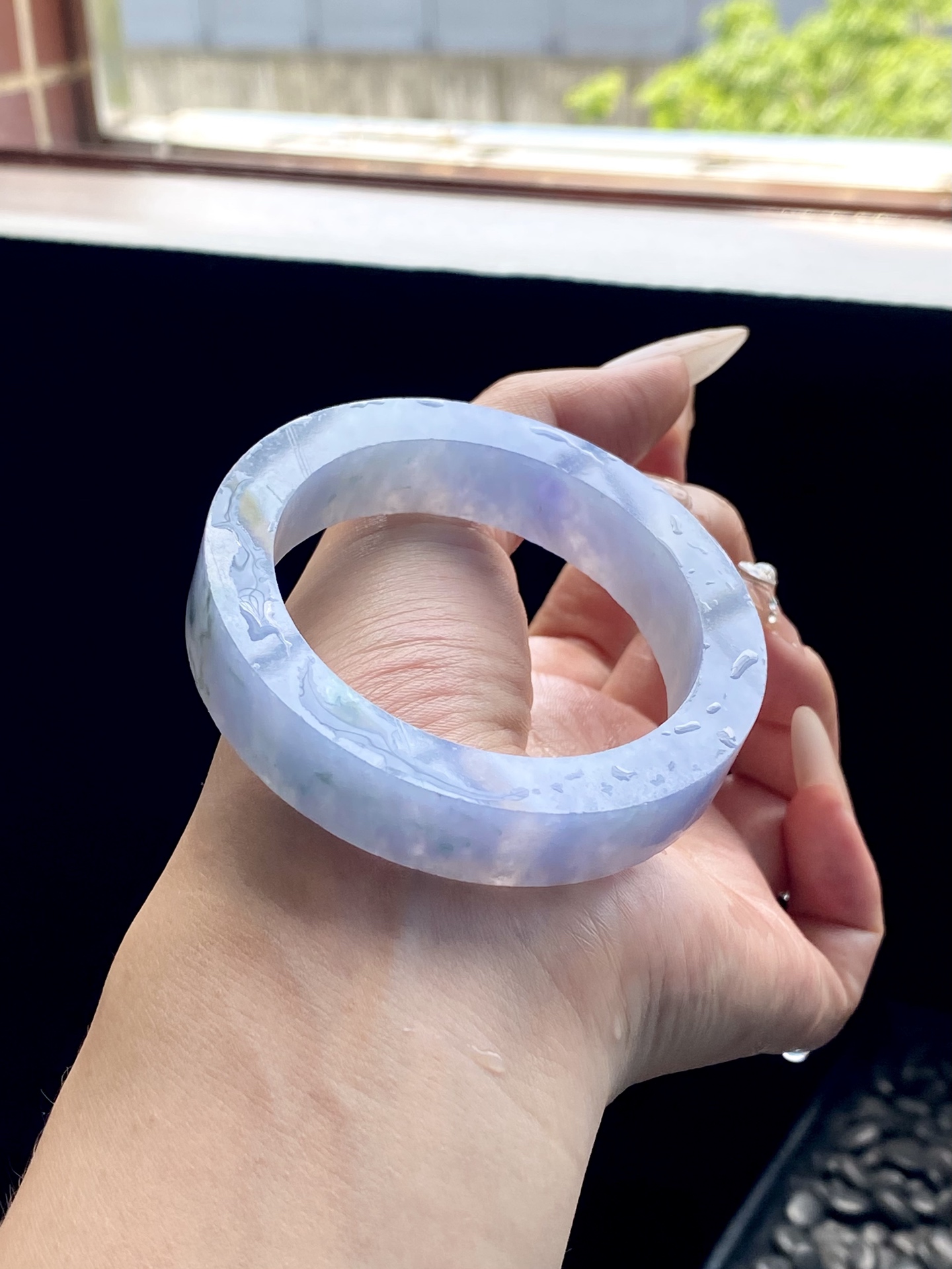 小圈口冰飘花莫奈飘花镯胚 A830-7 ⭕️68-52-12.5-8