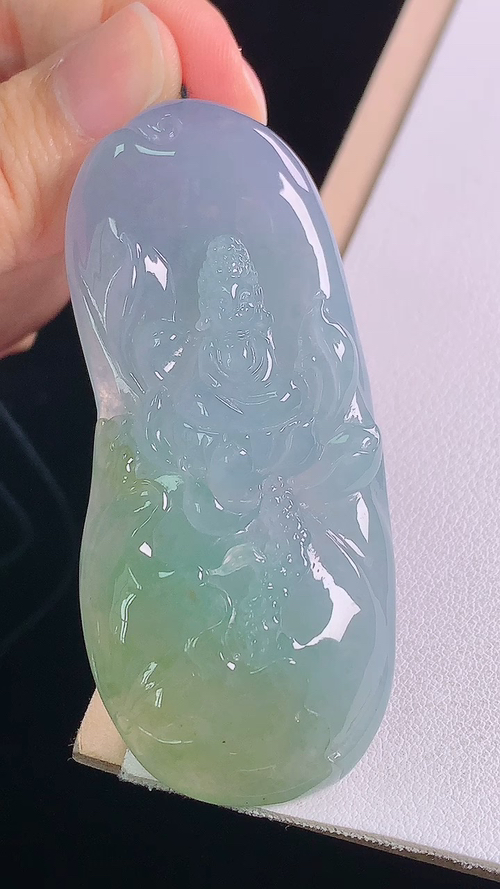 冰紫黄宝宝佛，无裂，尺寸:65.5-28.9-12.1mm 19