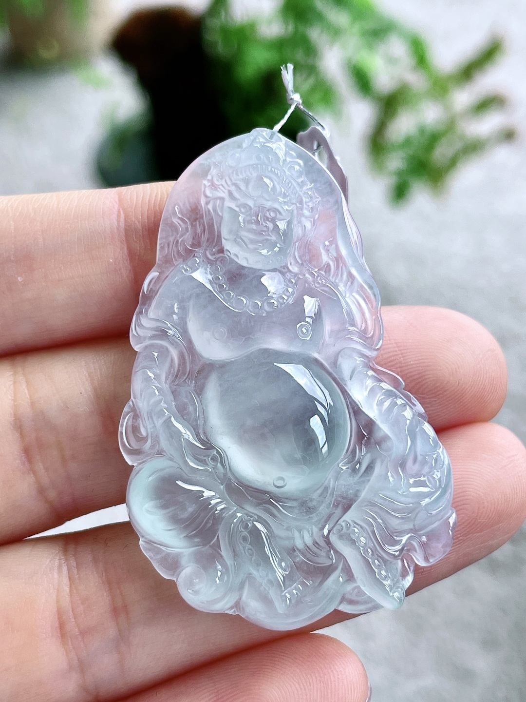 【裸石】高冰黄财神吊坠【说明】缅料 无裂 性比高【尺寸】50-31.5-5.5【重量】14.5克