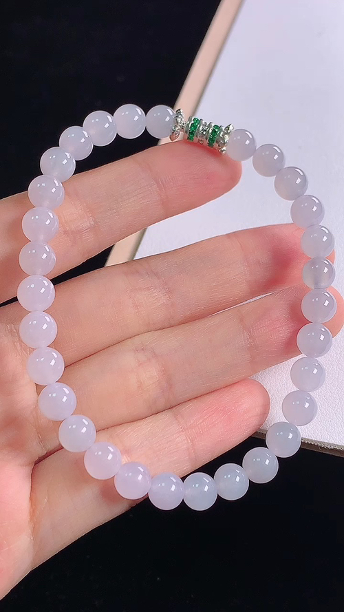 冰种手链，尺寸:6.3-6.3mm 21