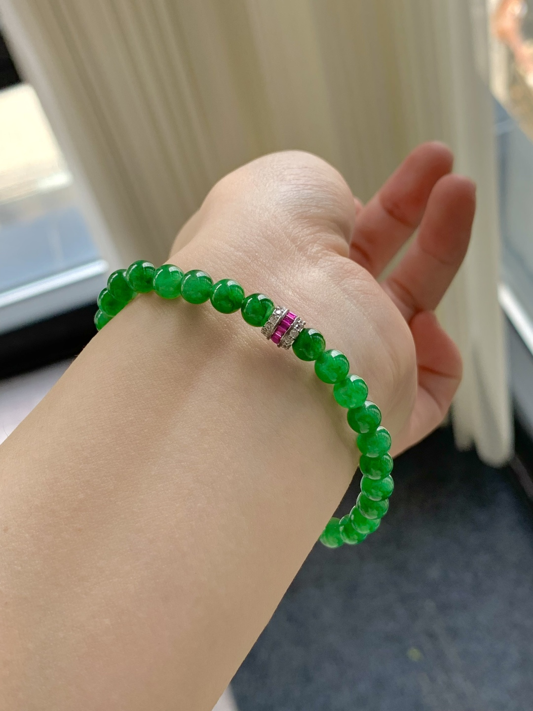 ️【珠子手串】种老细腻，色阳浓郁起胶尺寸：取一：,asd10524