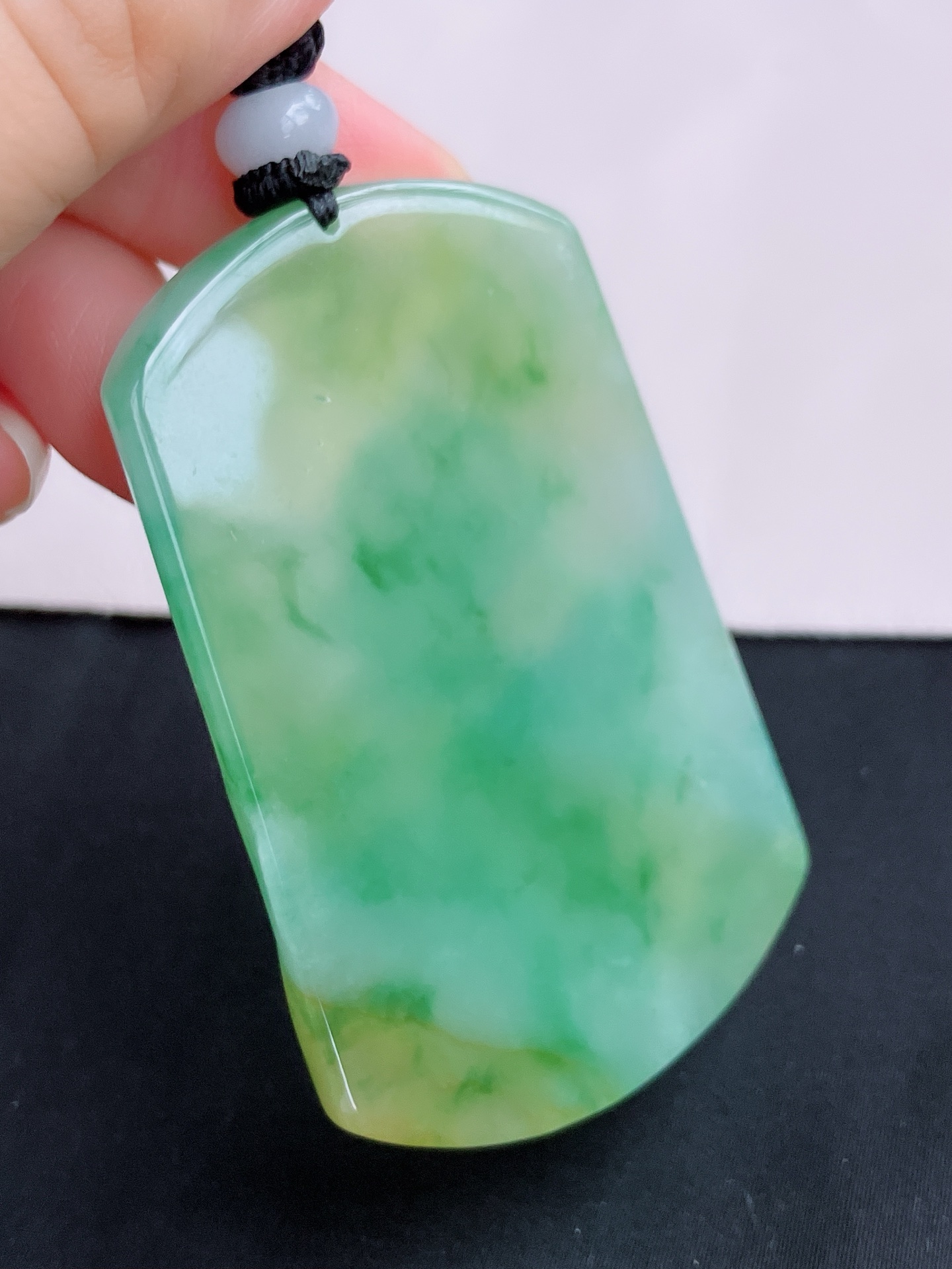 ️三彩观音，晶莹剔透，尺寸60.8/38.6/7/自然光实拍
