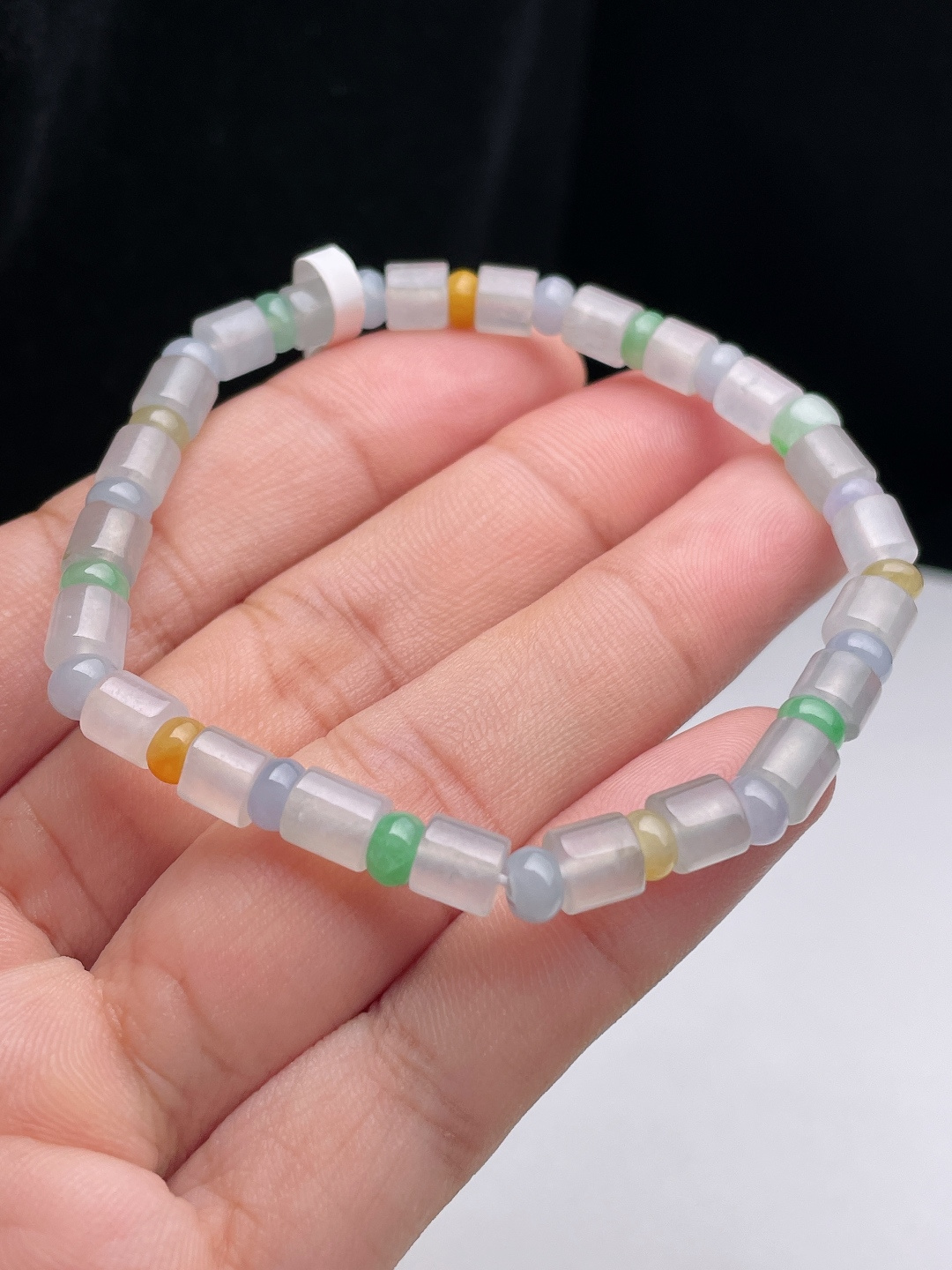 5.5mm冰种桶珠手链