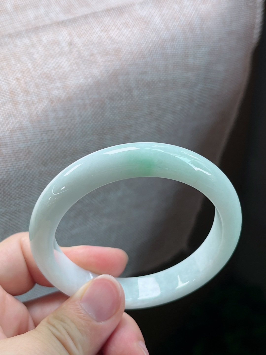 四号正圈白底青手镯，无裂，尺寸58.9-12.5-8mm w26nyb