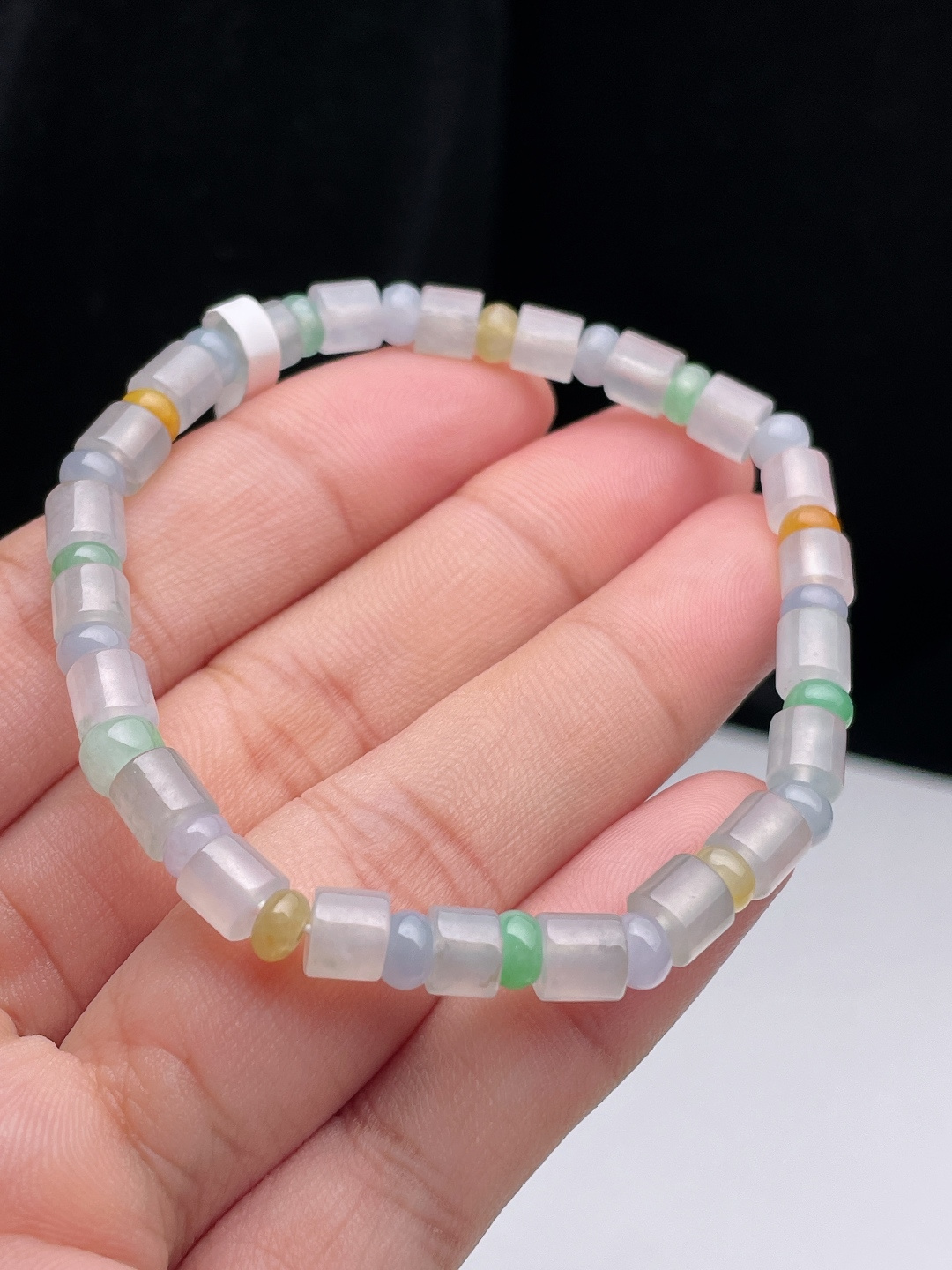 5.5mm冰种桶珠手链