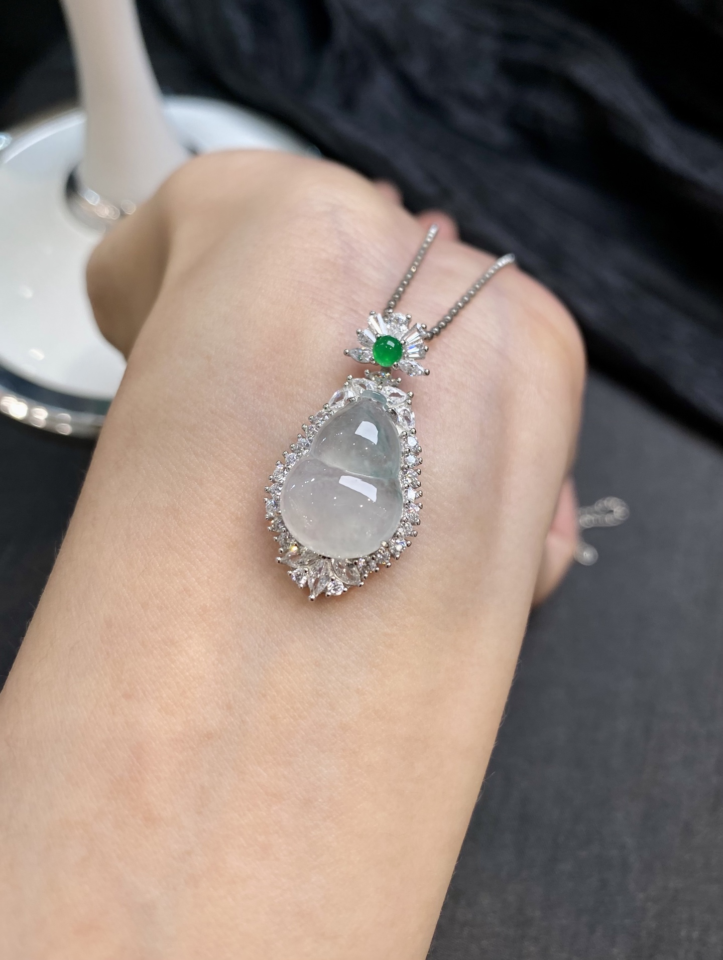 飘花葫芦吊坠·银 整·31.2-16.4-8mm 裸·17.2-12.3-5mm