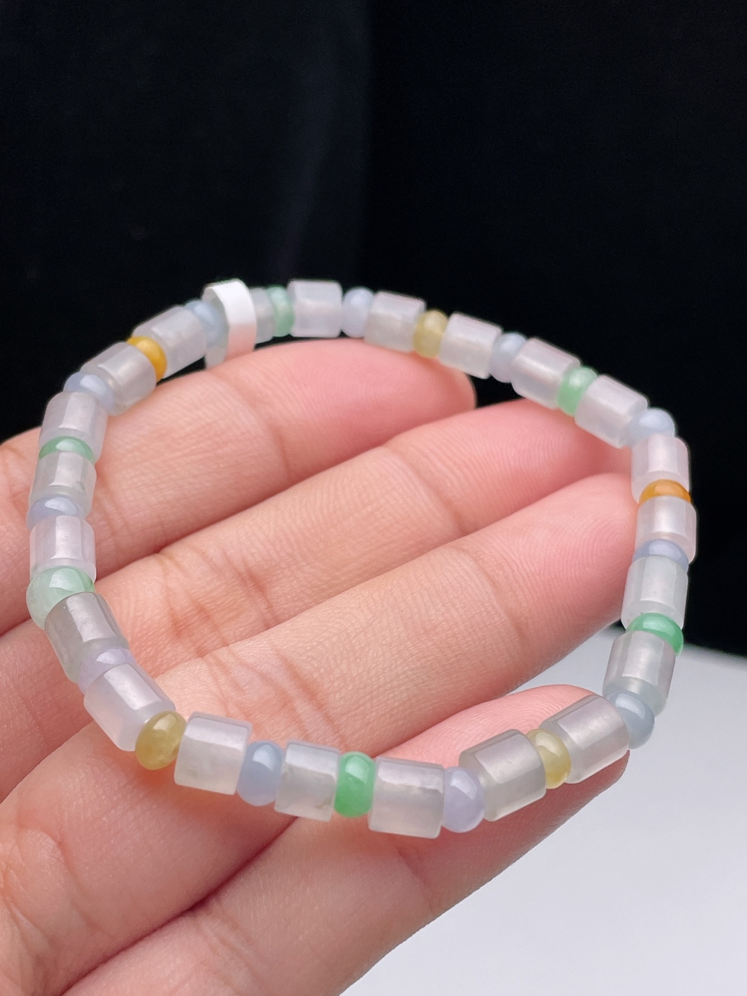 5.5mm冰种桶珠手链