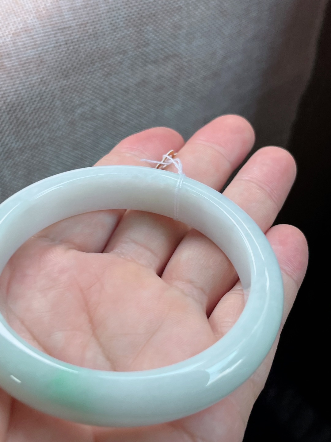 四号正圈白底青手镯，无裂，尺寸58.9-12.5-8mm w26nyb