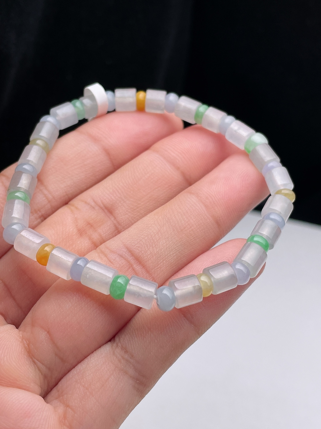 5.5mm冰种桶珠手链