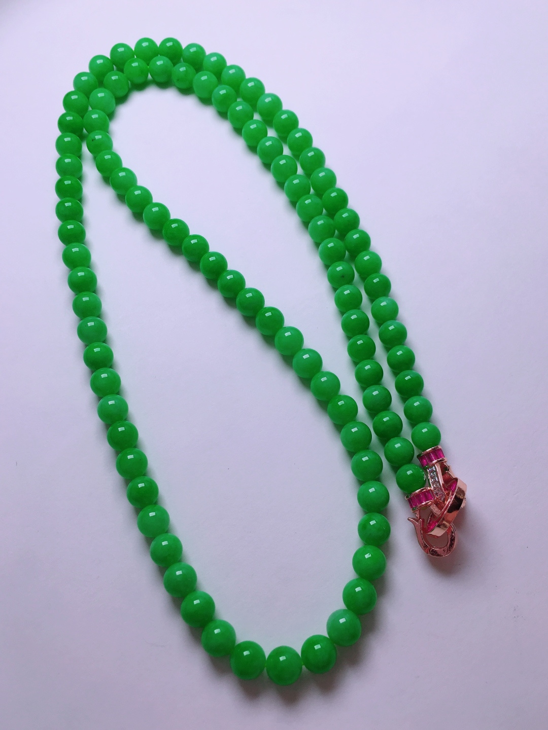 ️绿珠子项链，晶莹剔透，新颖时尚，5.5-6