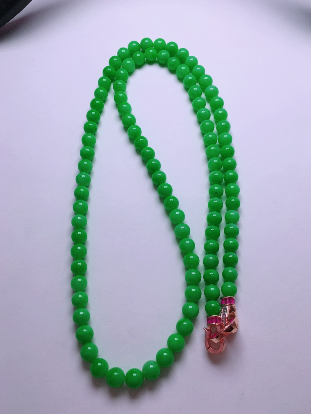 ️绿珠子项链，晶莹剔透，新颖时尚，5.5-6