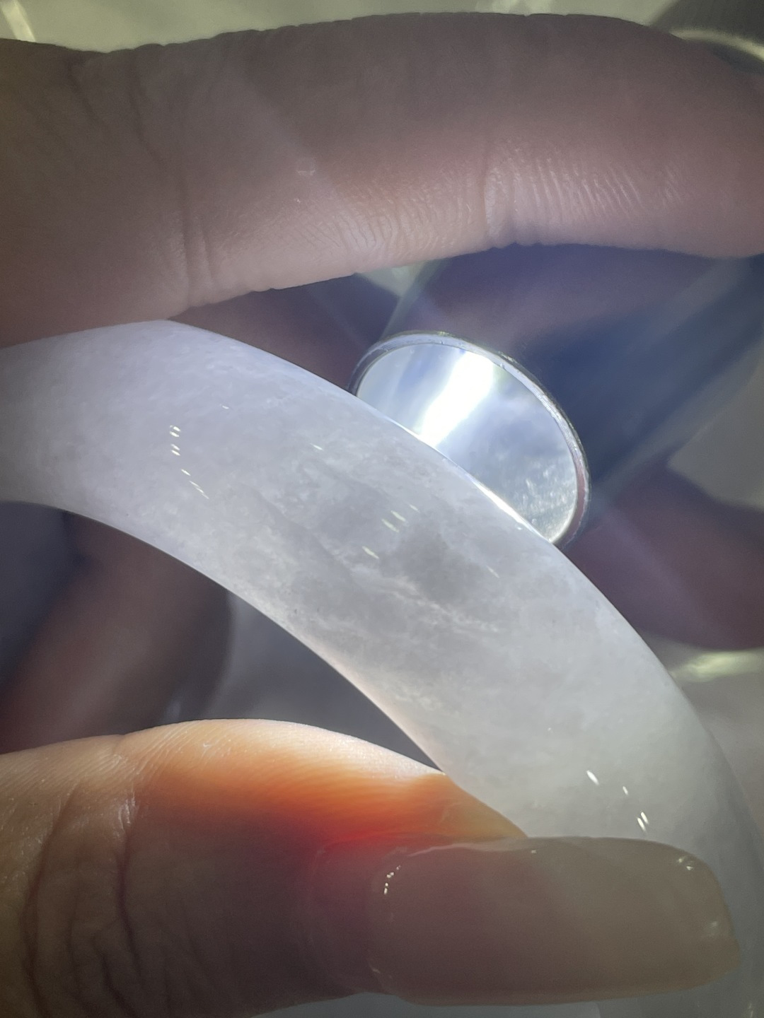 淡紫淡绿正圈，从容优雅，底子细腻，干净，温柔如玉，肤如凝脂，皮纹，ss53053a