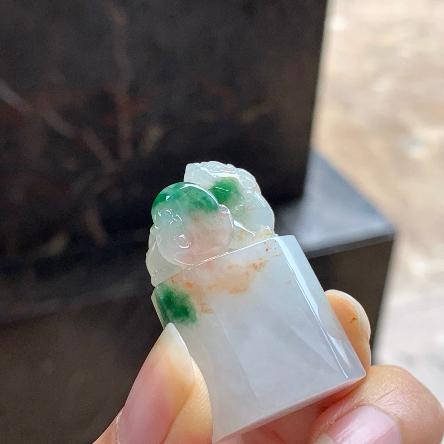 黄加绿貔貅印章^_^清新细腻