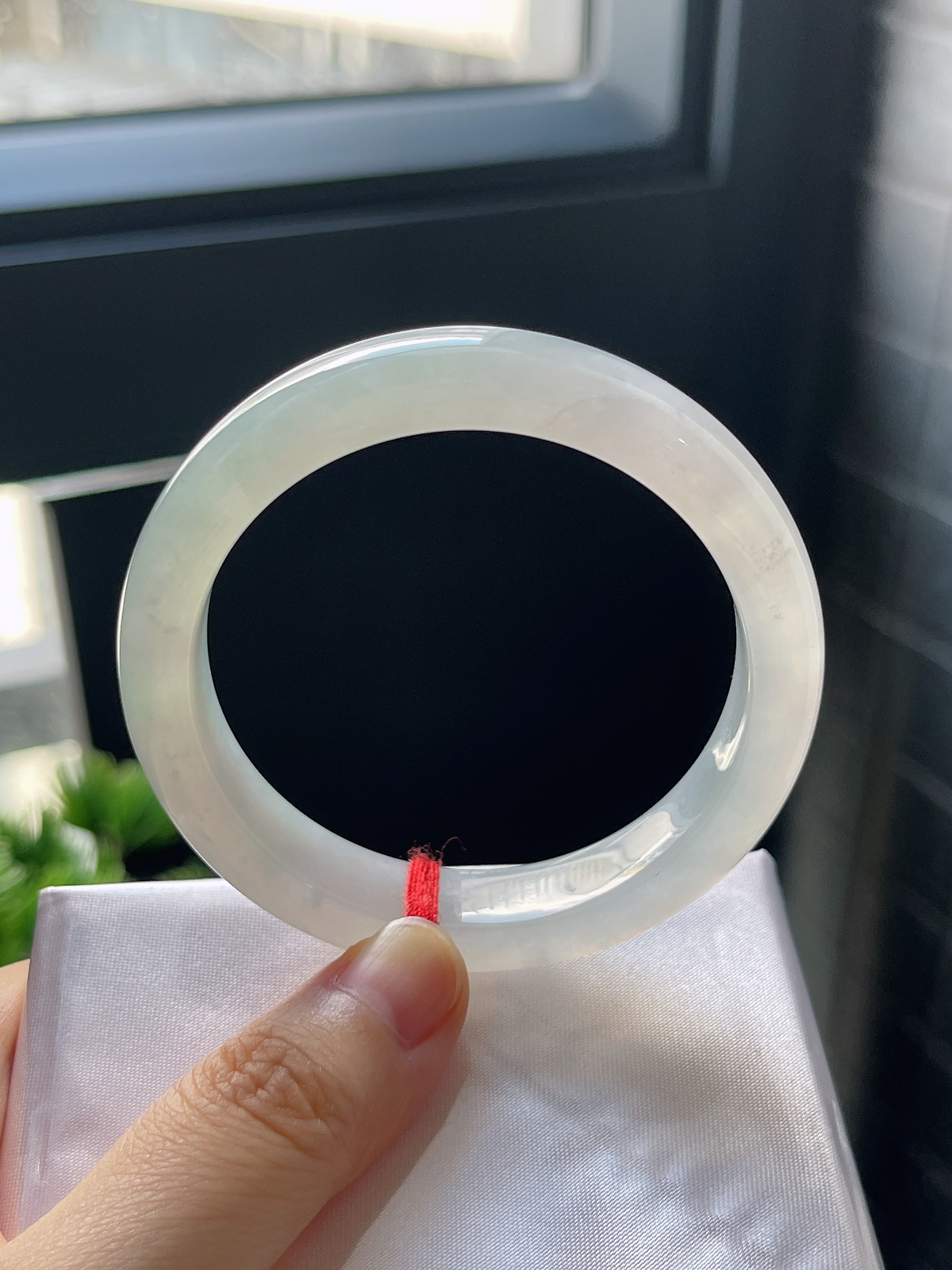 正圈52.4，冰糯翡翠手镯