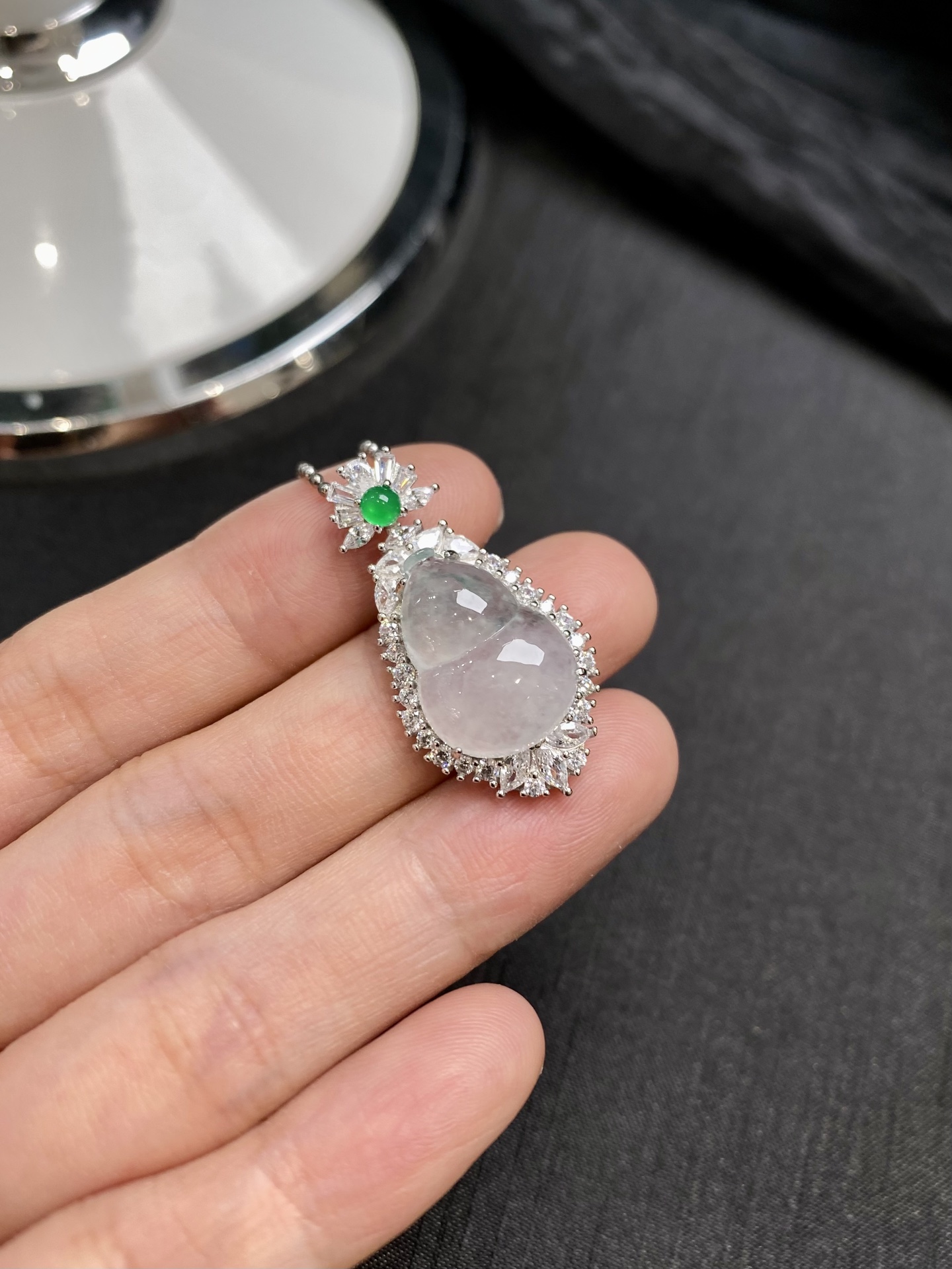 飘花葫芦吊坠·银 整·31.2-16.4-8mm 裸·17.2-12.3-5mm