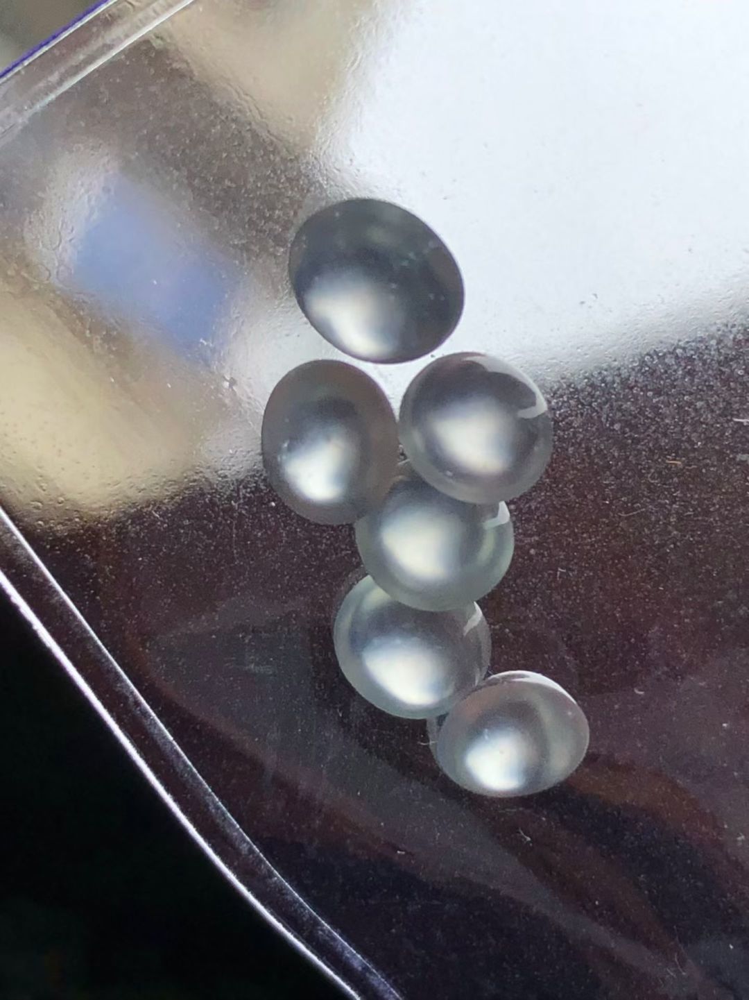 ️ 高冰玻蛋面一手，种老坑，果冻感十足，玉质水润起胶，饱满厚装，尺寸7×6.5×3.9/6.1×5.6×3.9