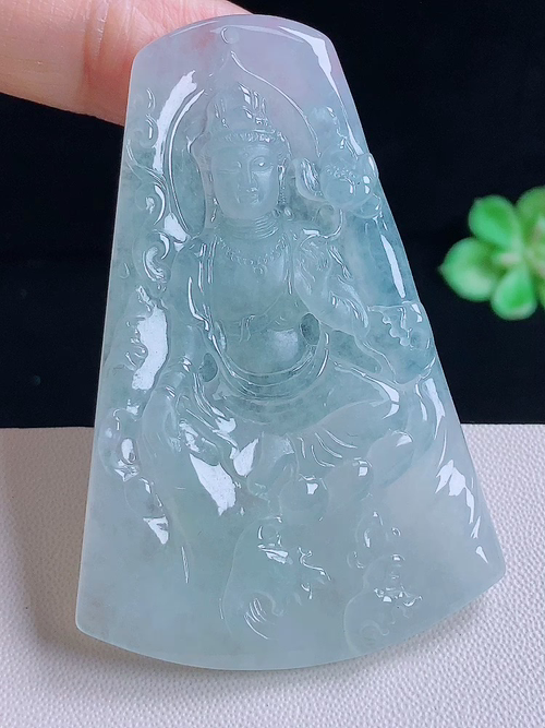 大势至菩萨，无裂，尺寸62/39/4.5/编号21qt  25