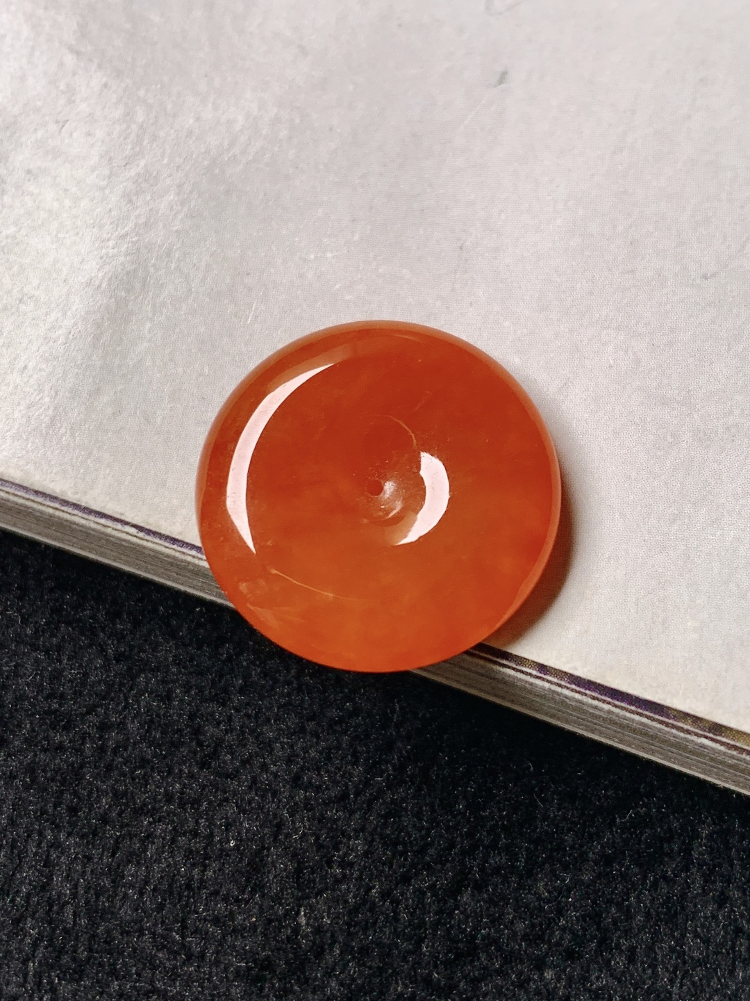 ️红翡平安扣 ，色泽浓艳 0527尺寸18*3.6