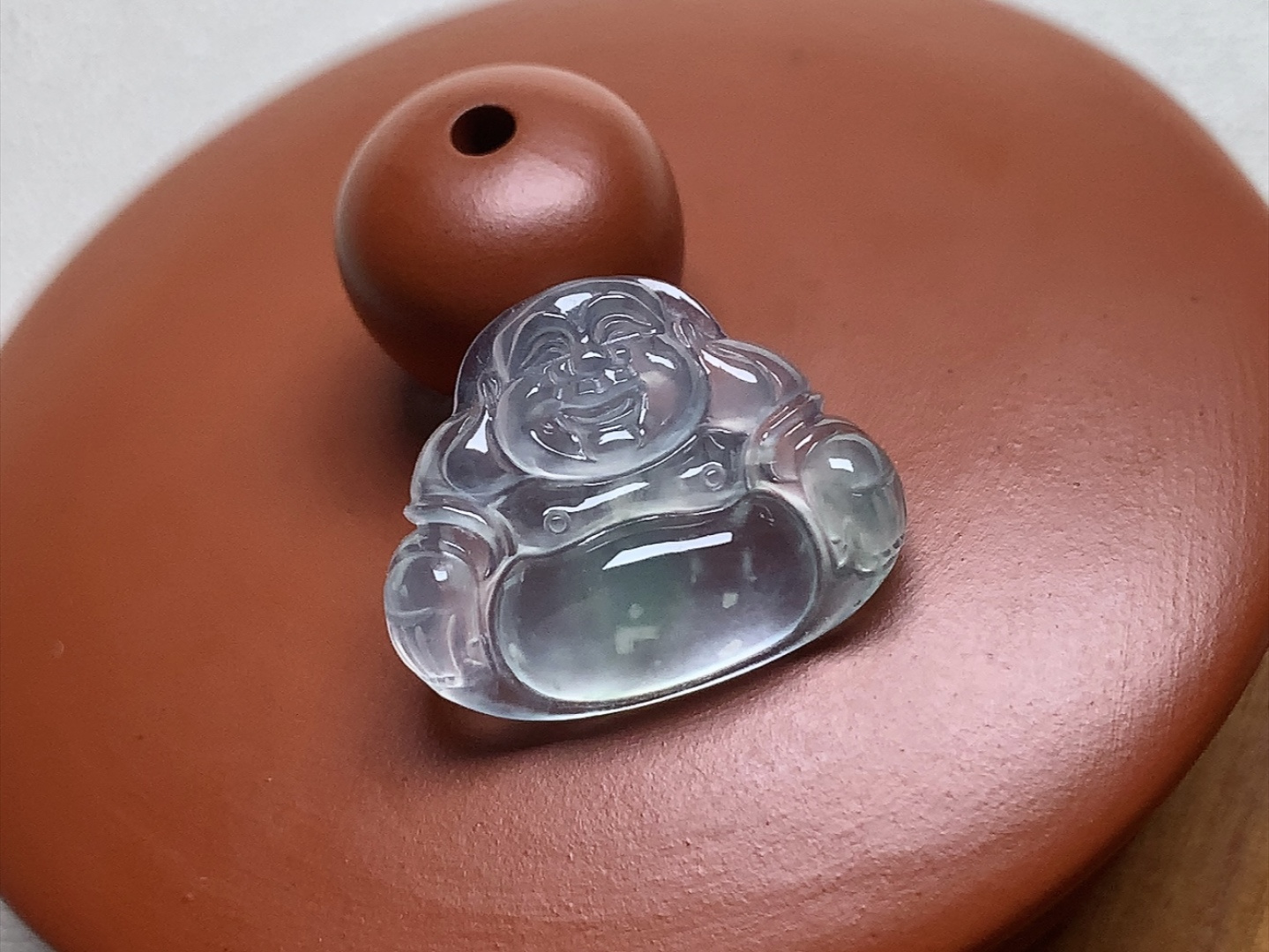️ 玻璃种佛公 品质，冰透感十足，尺寸18*14.3*4.5