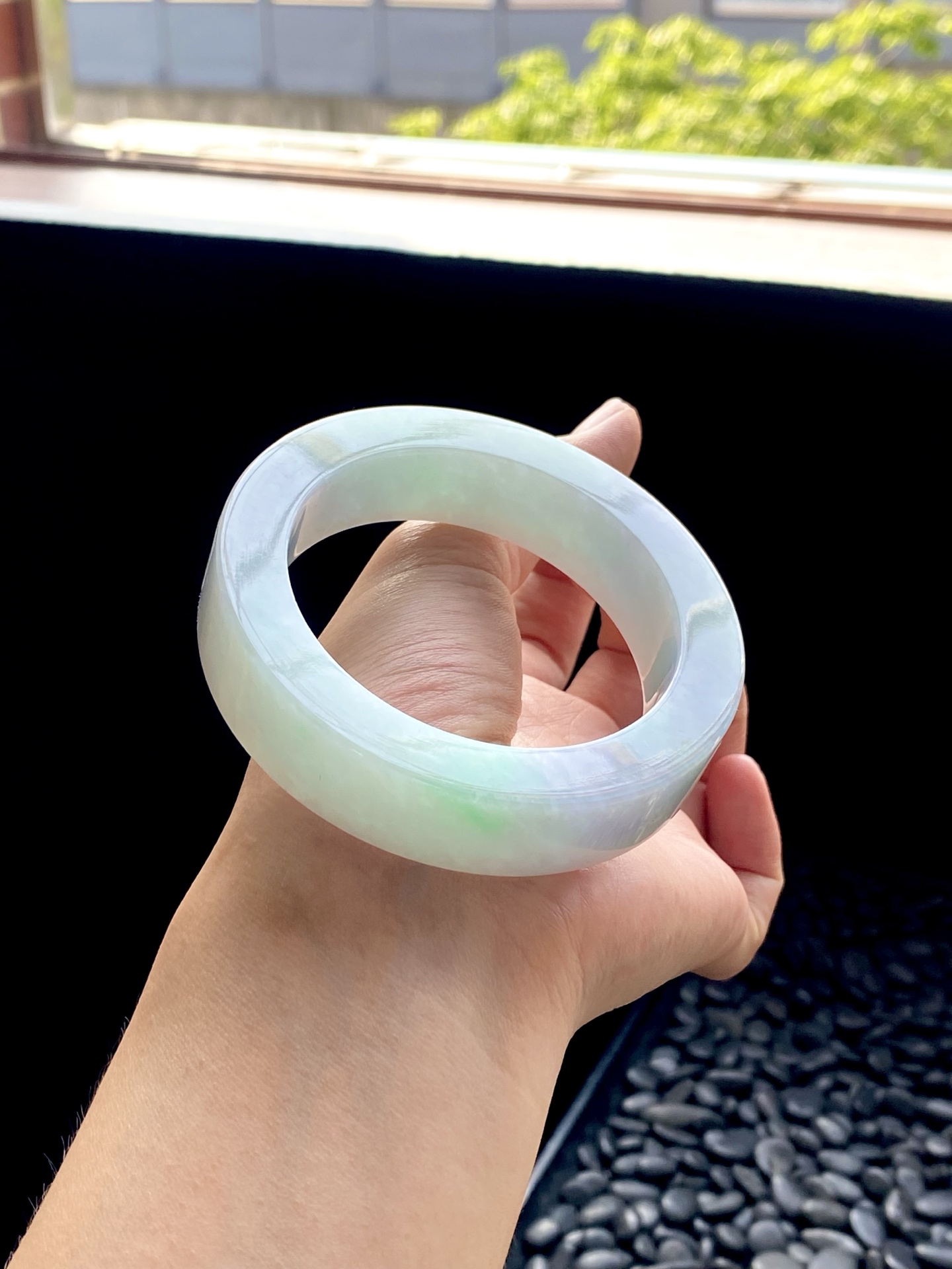 大圈口春彩宽版镯胚 D0427-6 ⭕️77.4-57.5-15.6-10 可做58～61正圈
