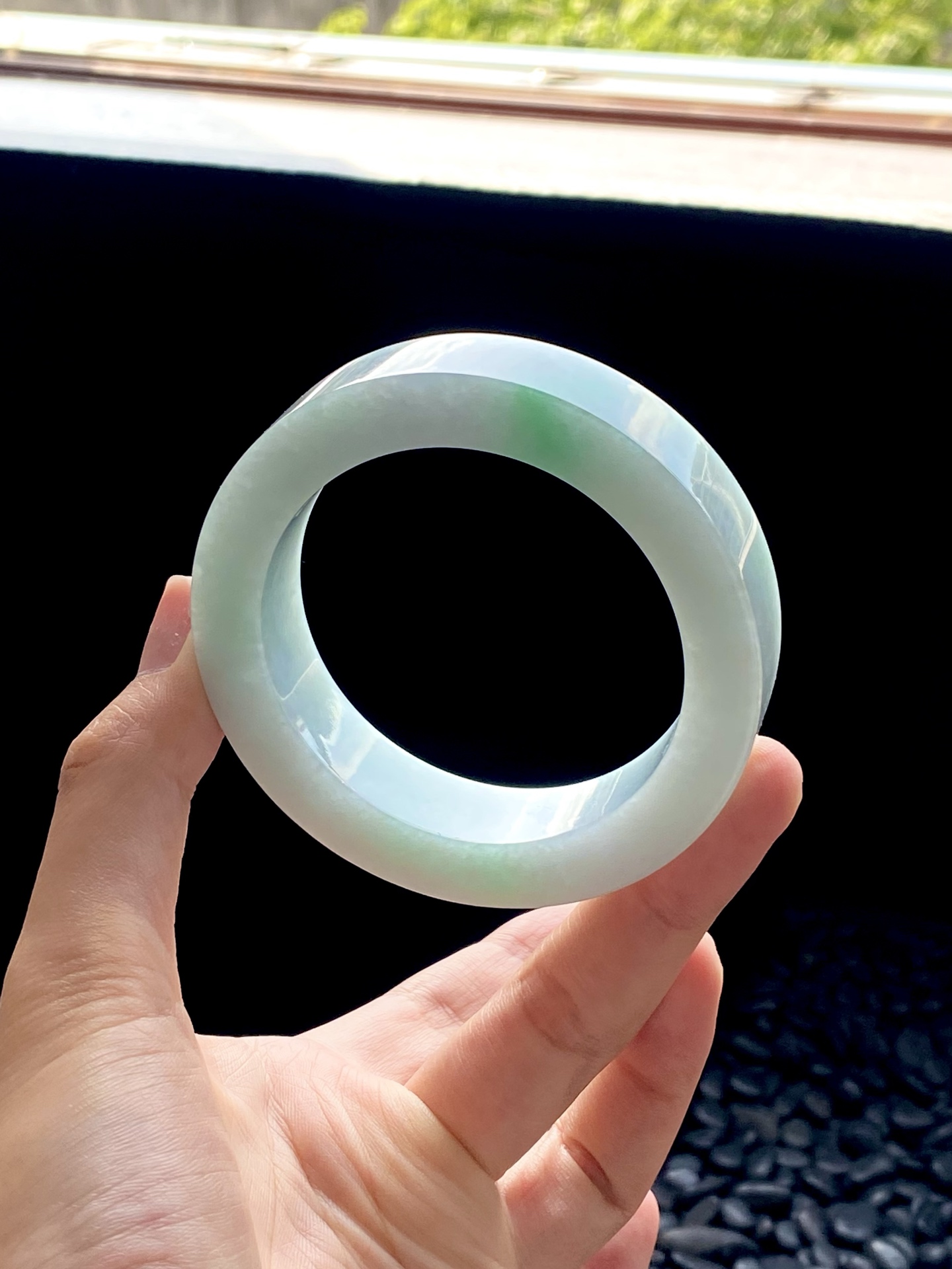 白底青宽版镯胚 D0427-7 ⭕️75.7-56-15.6-9.8 可做56～59正圈