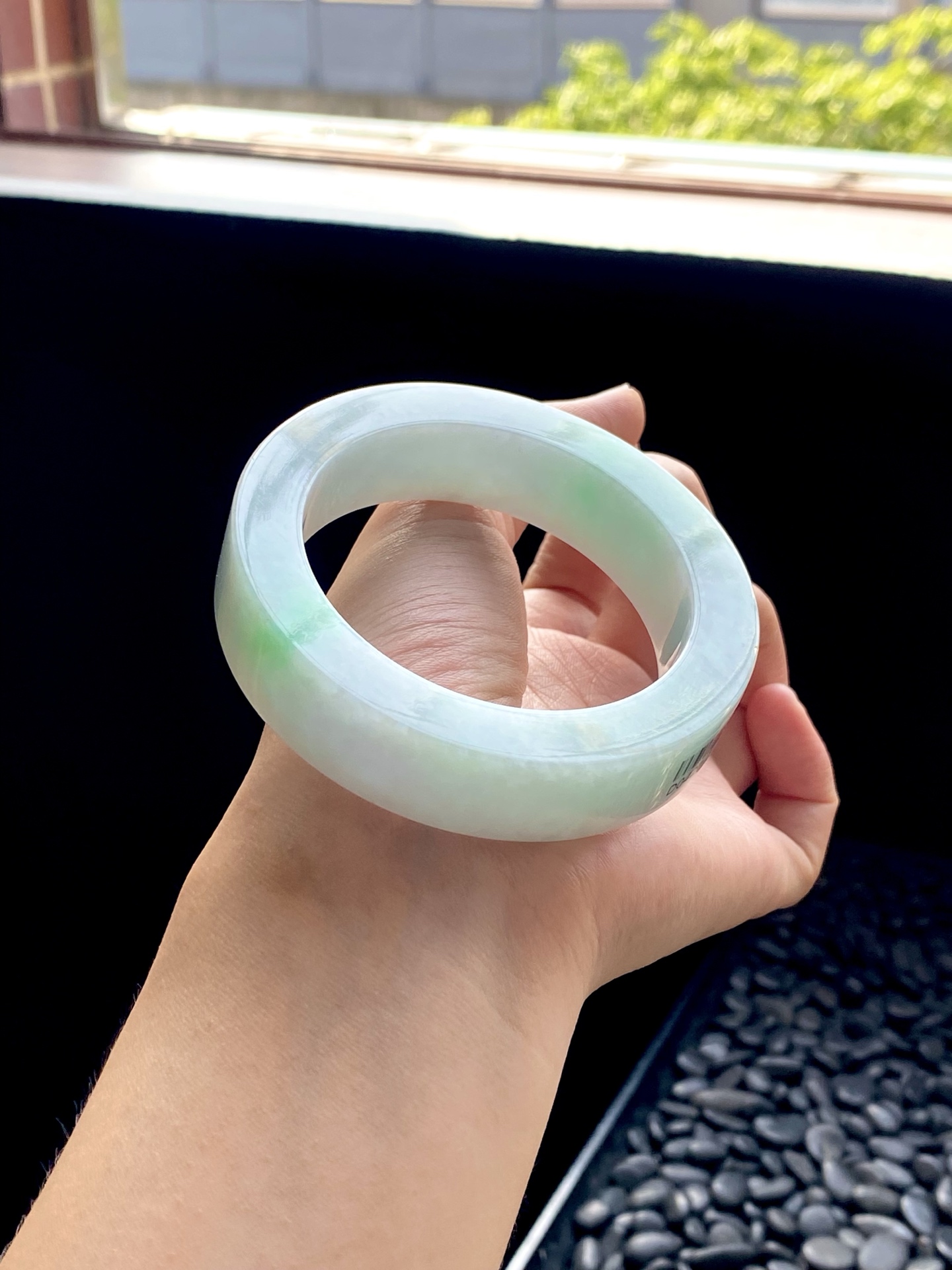 白底青宽版镯胚 D0427-7 ⭕️75.7-56-15.6-9.8 可做56～59正圈