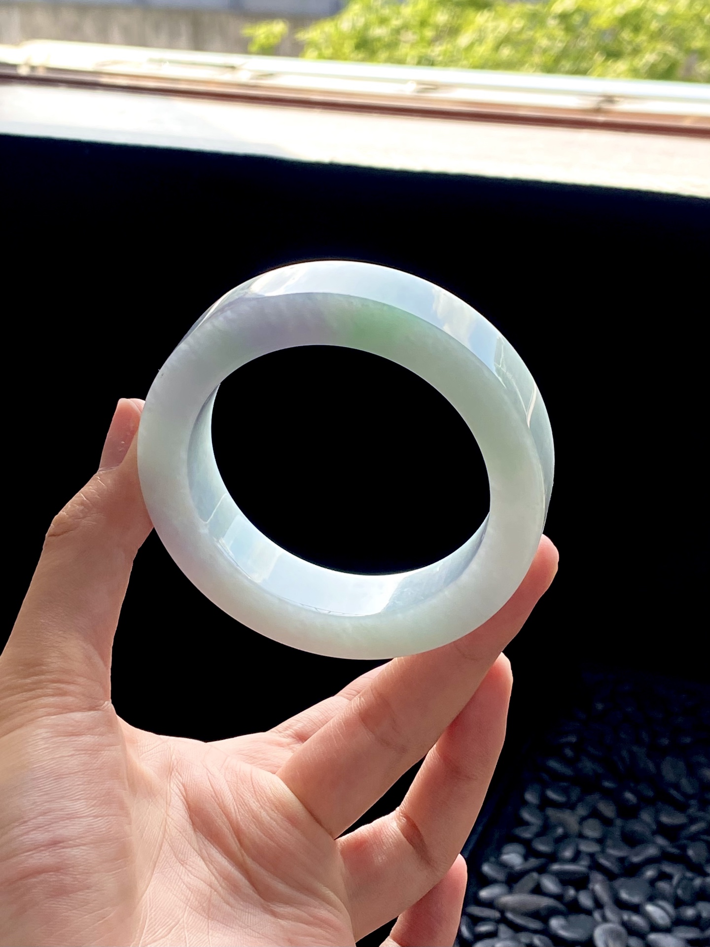 大圈口春彩宽版镯胚 D0427-6 ⭕️77.4-57.5-15.6-10 可做58～61正圈