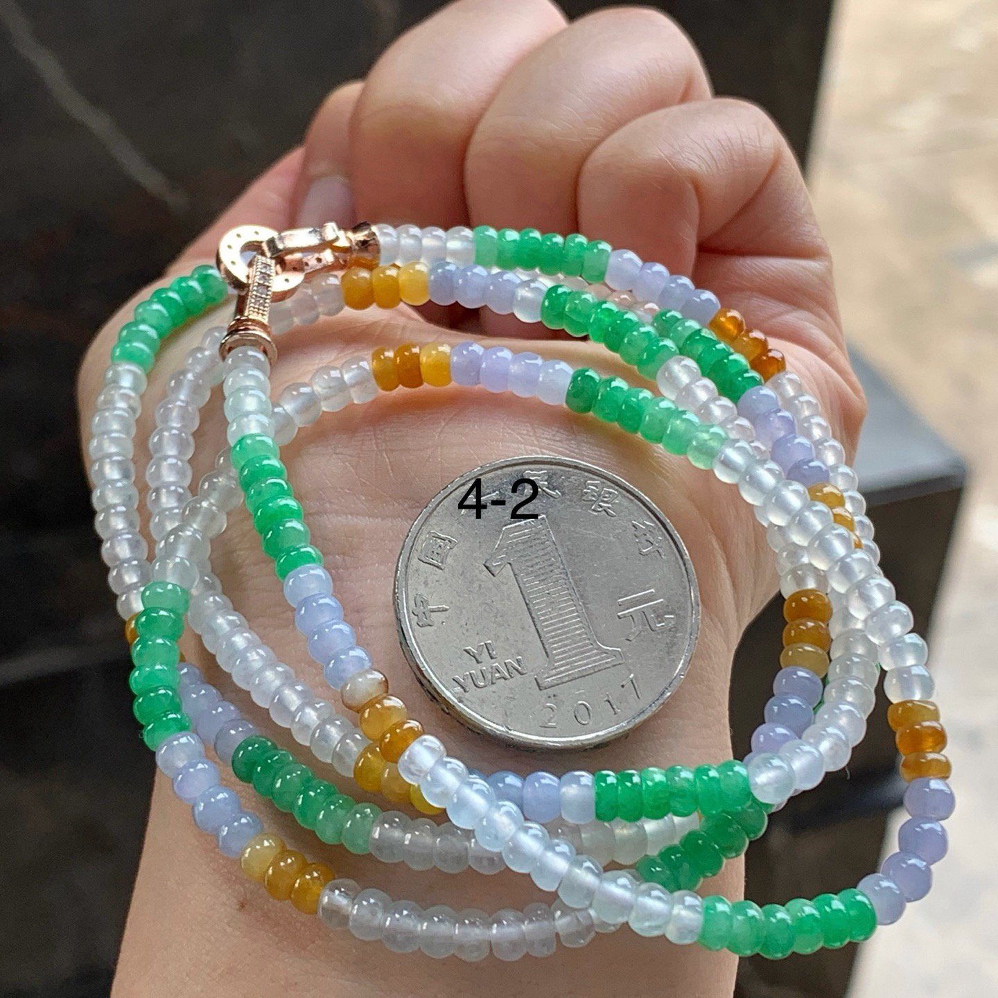 多彩珠链^_^鲜艳 尺寸4
