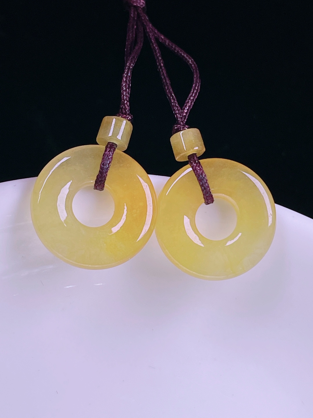 ️冰黄耳坠，老种起光，细底通透，尺寸：裸石14.8/2.9mm0527