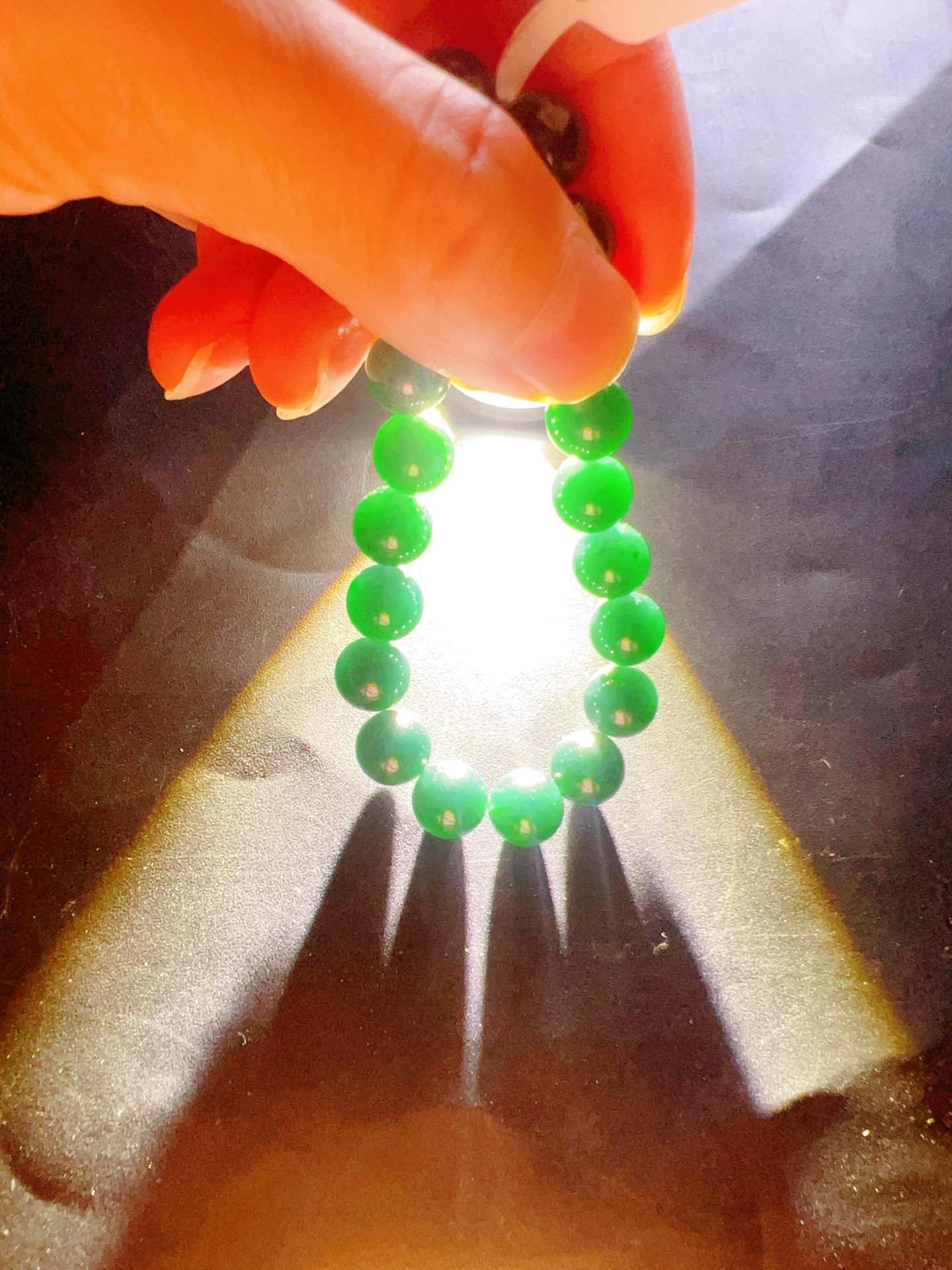 ️ 5.27 墨翠手链 乌黑油亮 质地细腻 水头极好