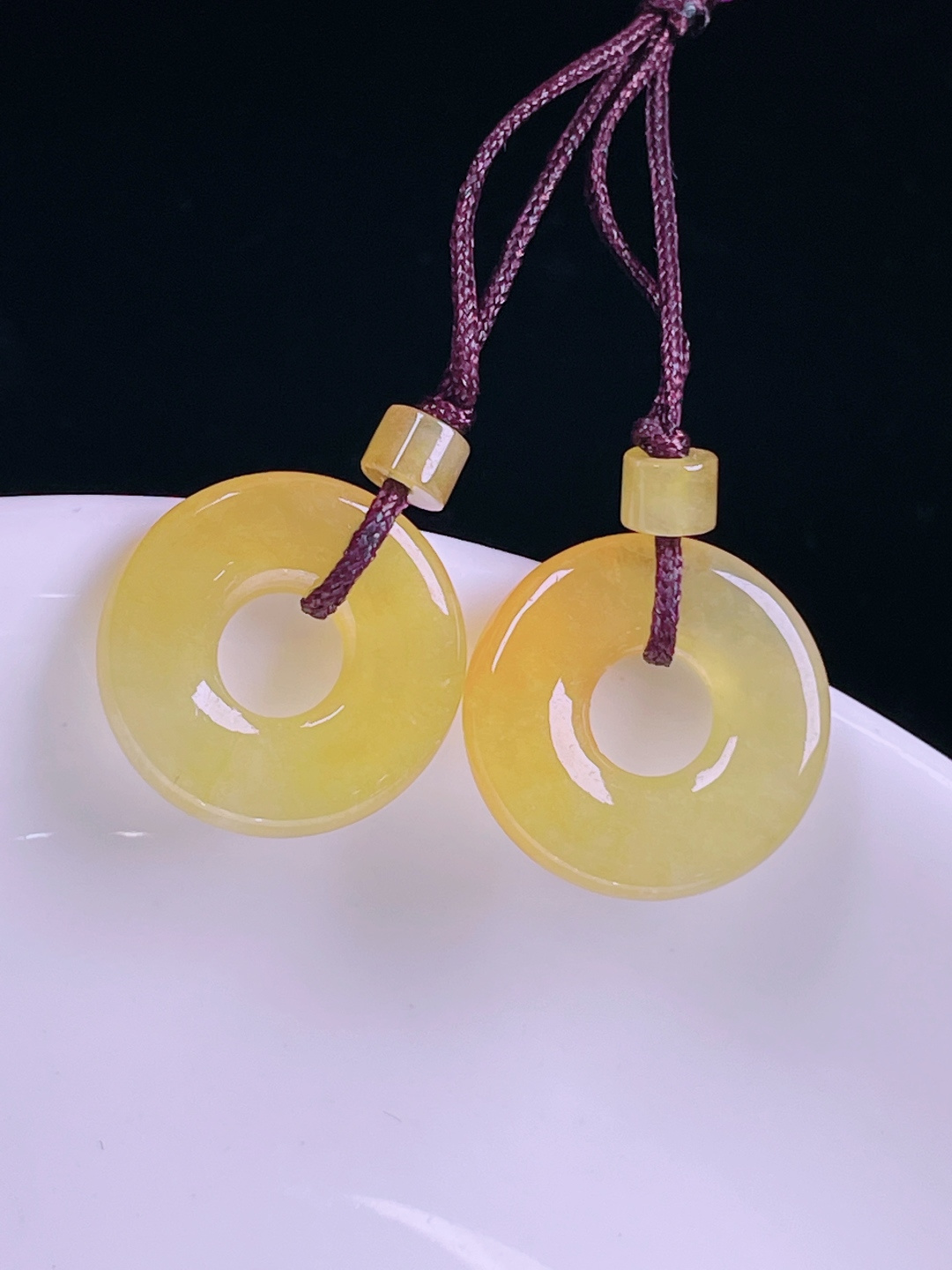 ️冰黄耳坠，老种起光，细底通透，尺寸：裸石14.8/2.9mm0527