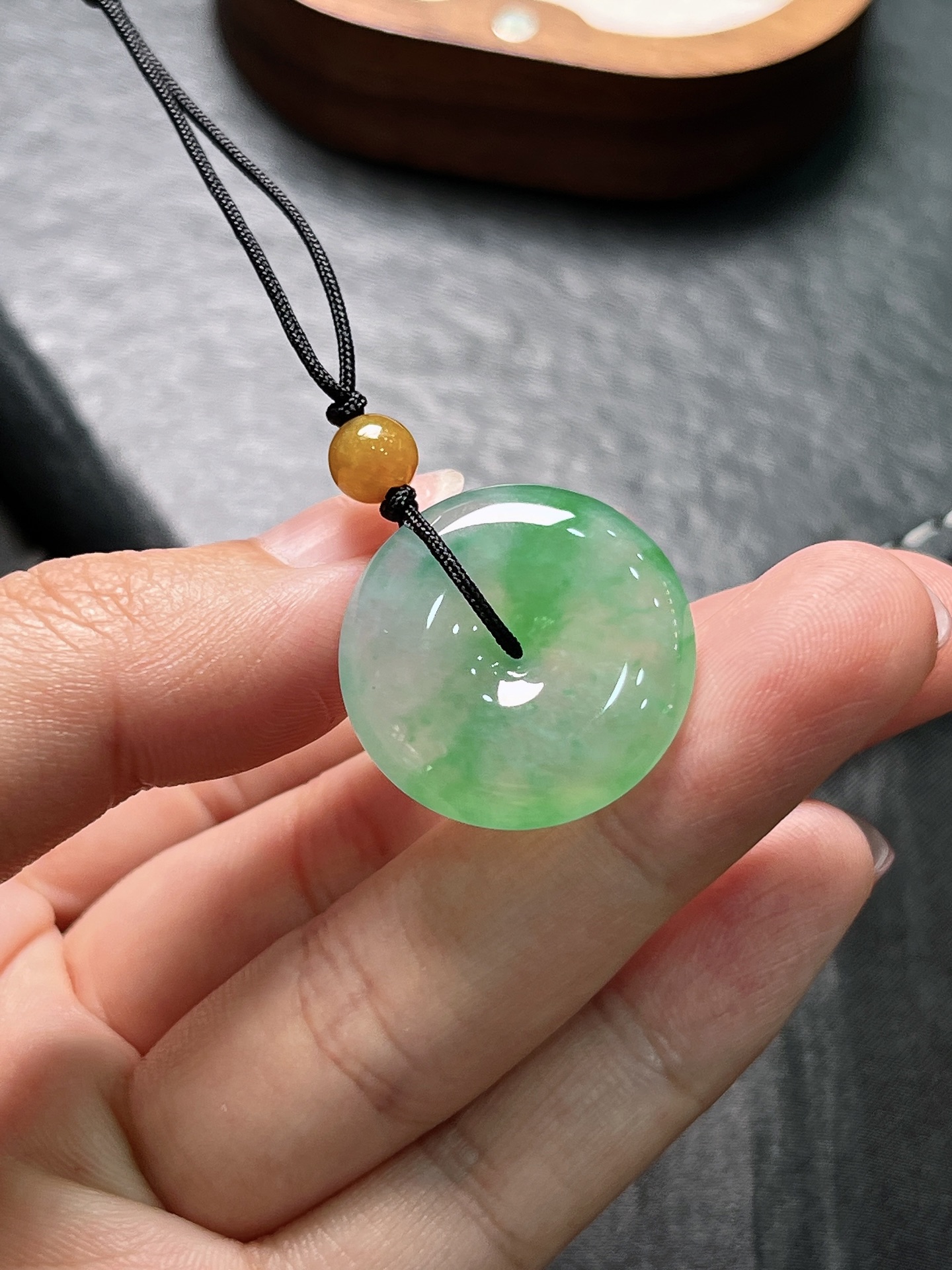 ️ 天然翡翠 平安扣 裸石尺寸22.5-5mm