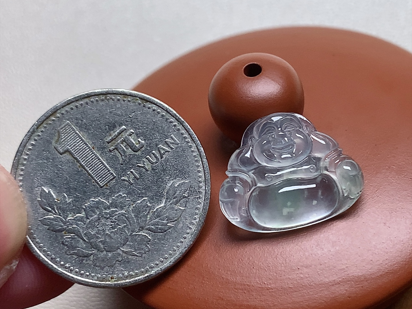 ️ 玻璃种佛公 品质，冰透感十足，尺寸18*14.3*4.5