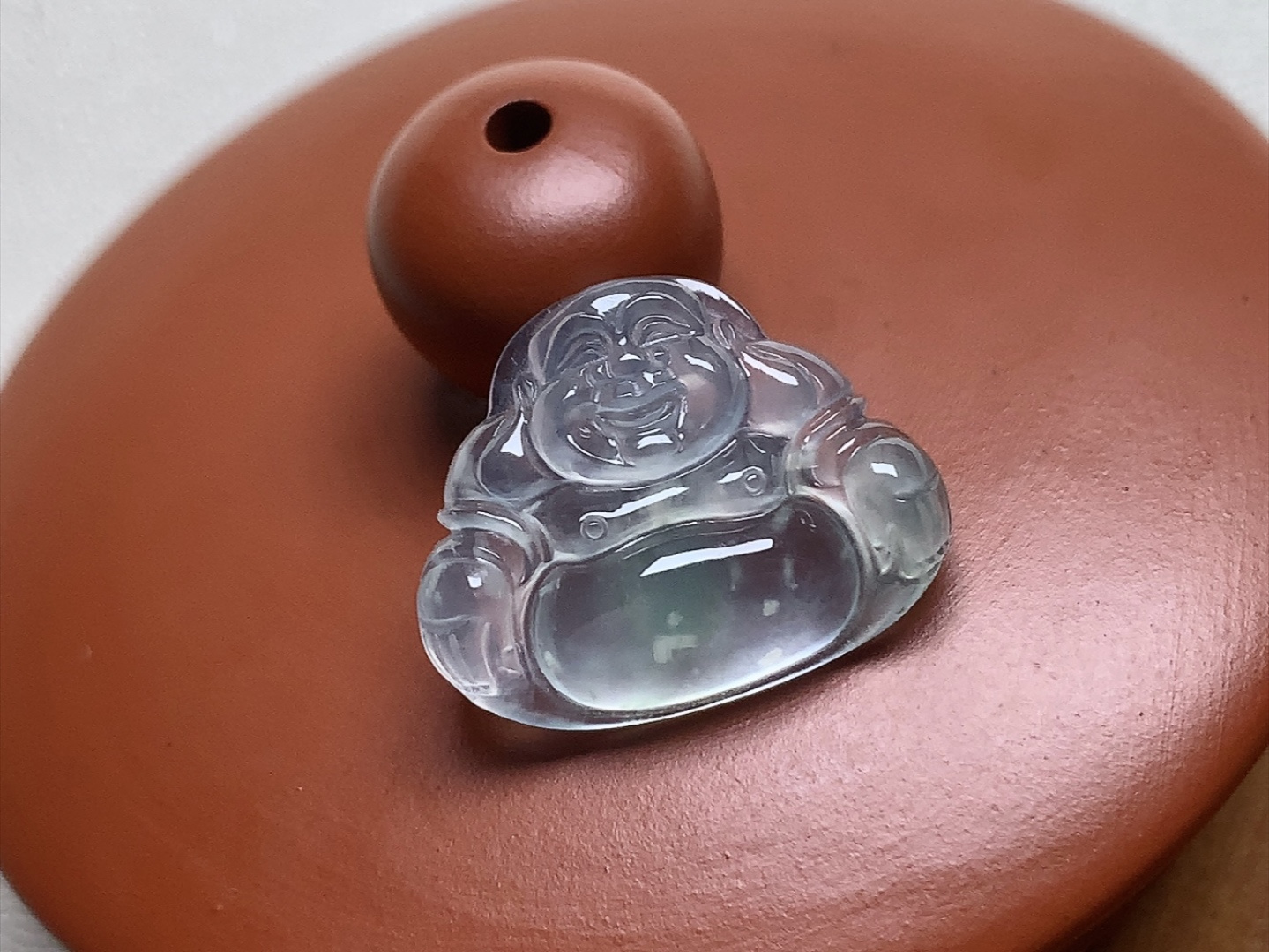 ️ 玻璃种佛公 品质，冰透感十足，尺寸18*14.3*4.5