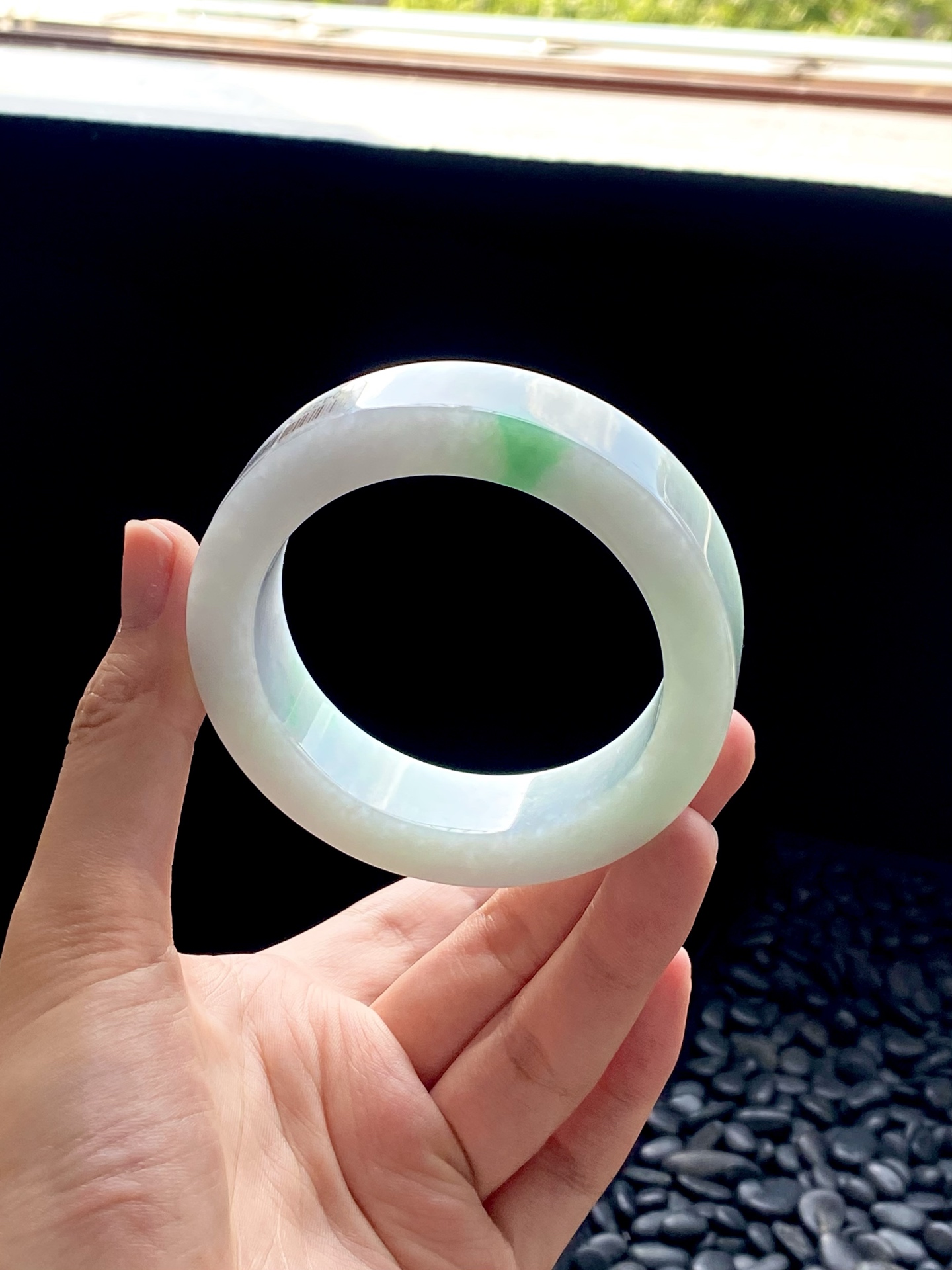 白底青宽版镯胚 D0427-3 ⭕️75.8-56.5-15.5-9.8 可做57～59正圈