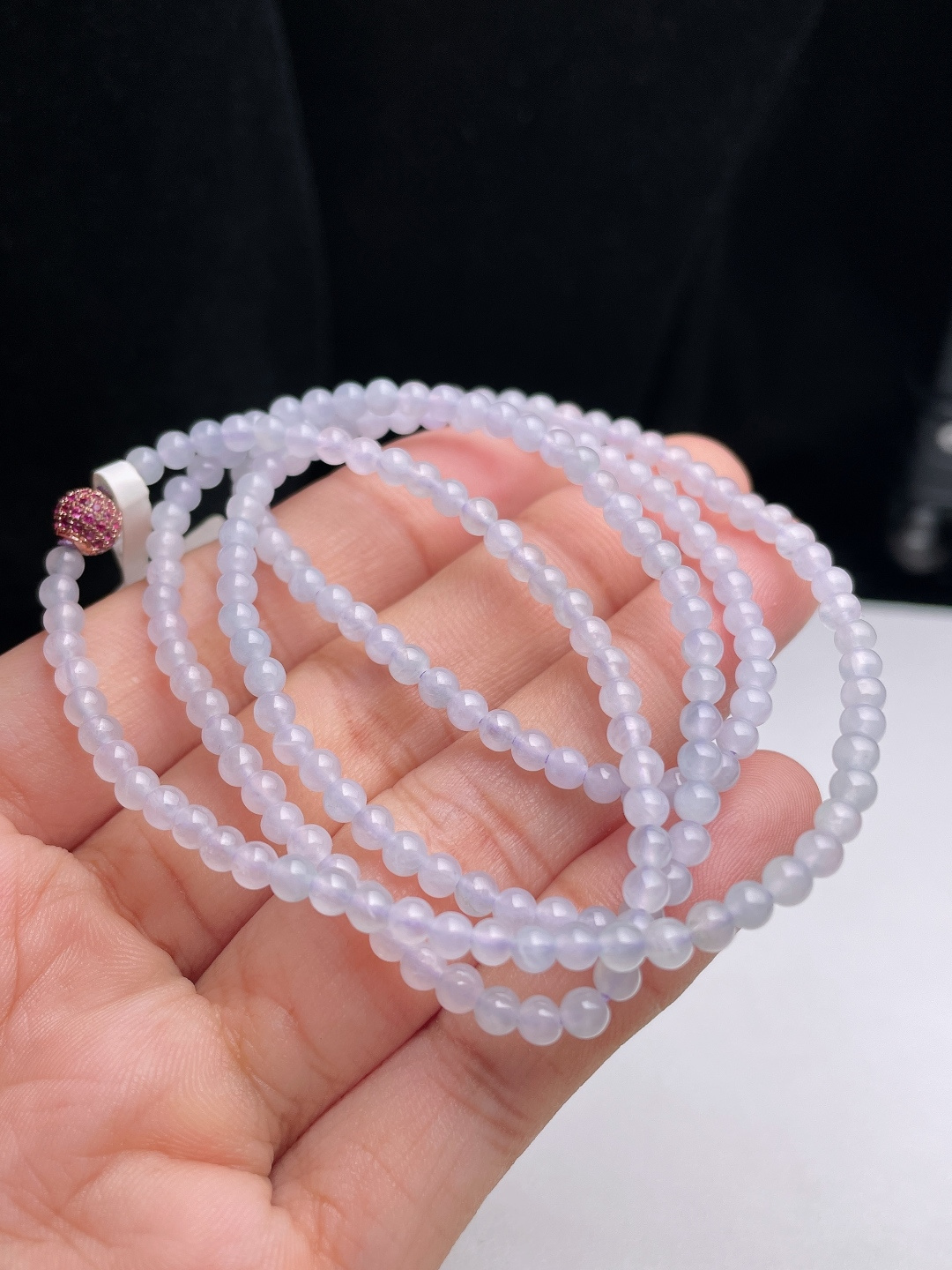️ 冰紫小米珠项链