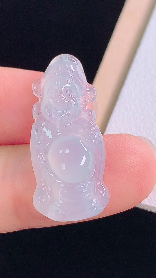 ️冰种财神，无裂，尺寸:25.8-11.4-5.1mm 25