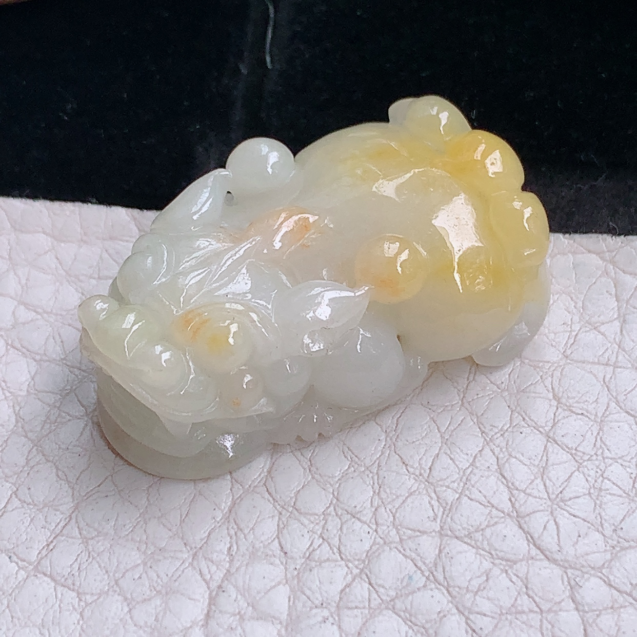 zen实拍35*21*12.6天然缅甸翡翠胶感饱满双彩招财貔貅 玉皮休玉吊坠